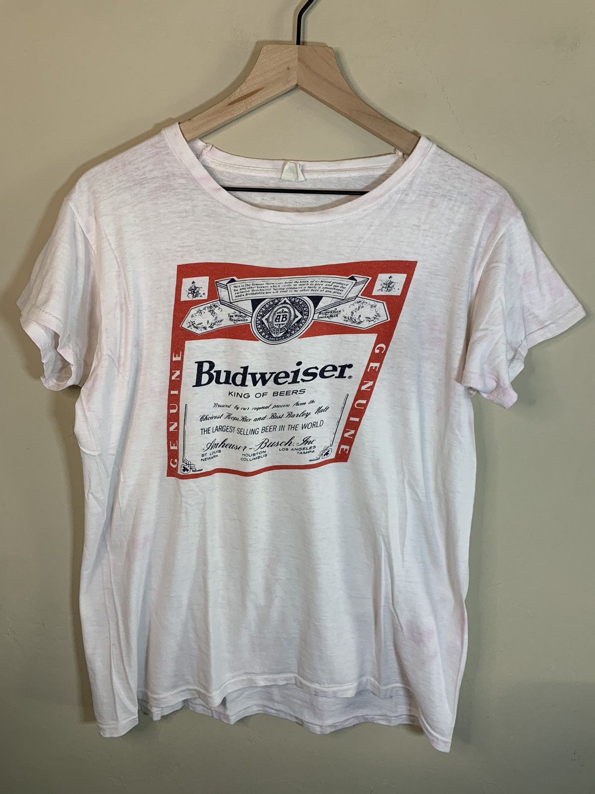 Budweiser × Vintage *RARE* Vintage 1960’s Budweiser Beer Single Stitch T-Shirt Size US M / EU 48-50 / 2 - 1 Thumbnail