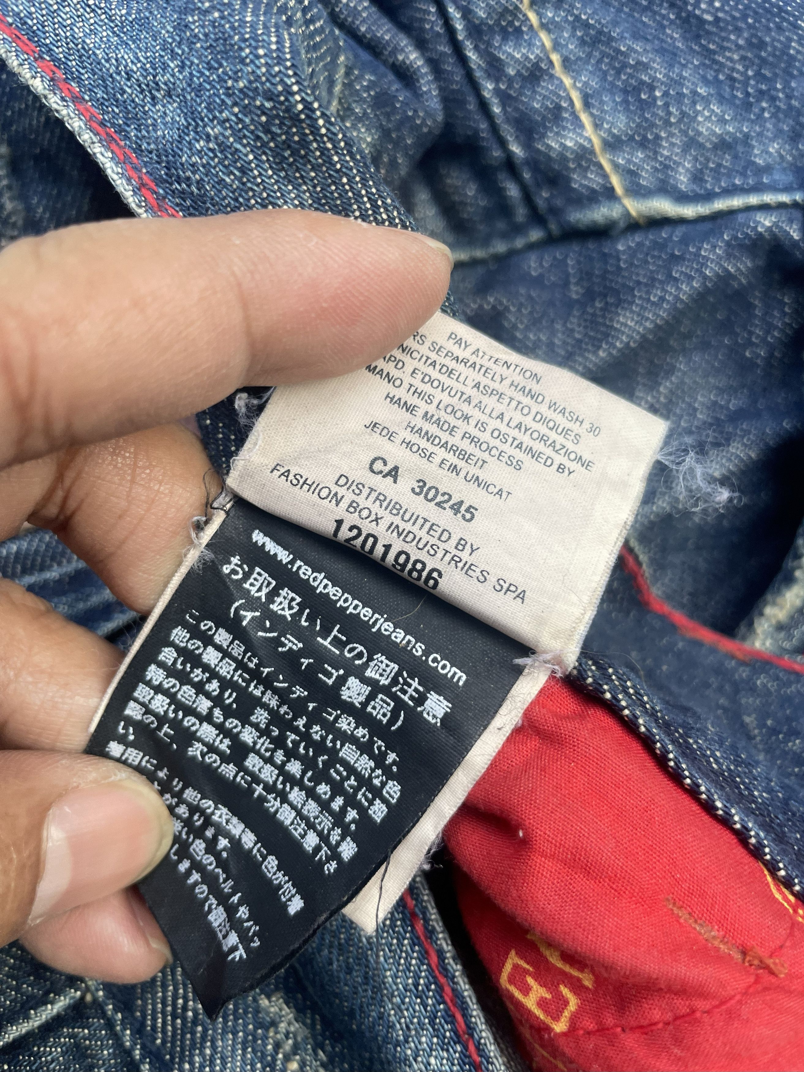 Japanese Brand Red Pepper Crazy Emboiderey Denim Size 31" - 12 Thumbnail
