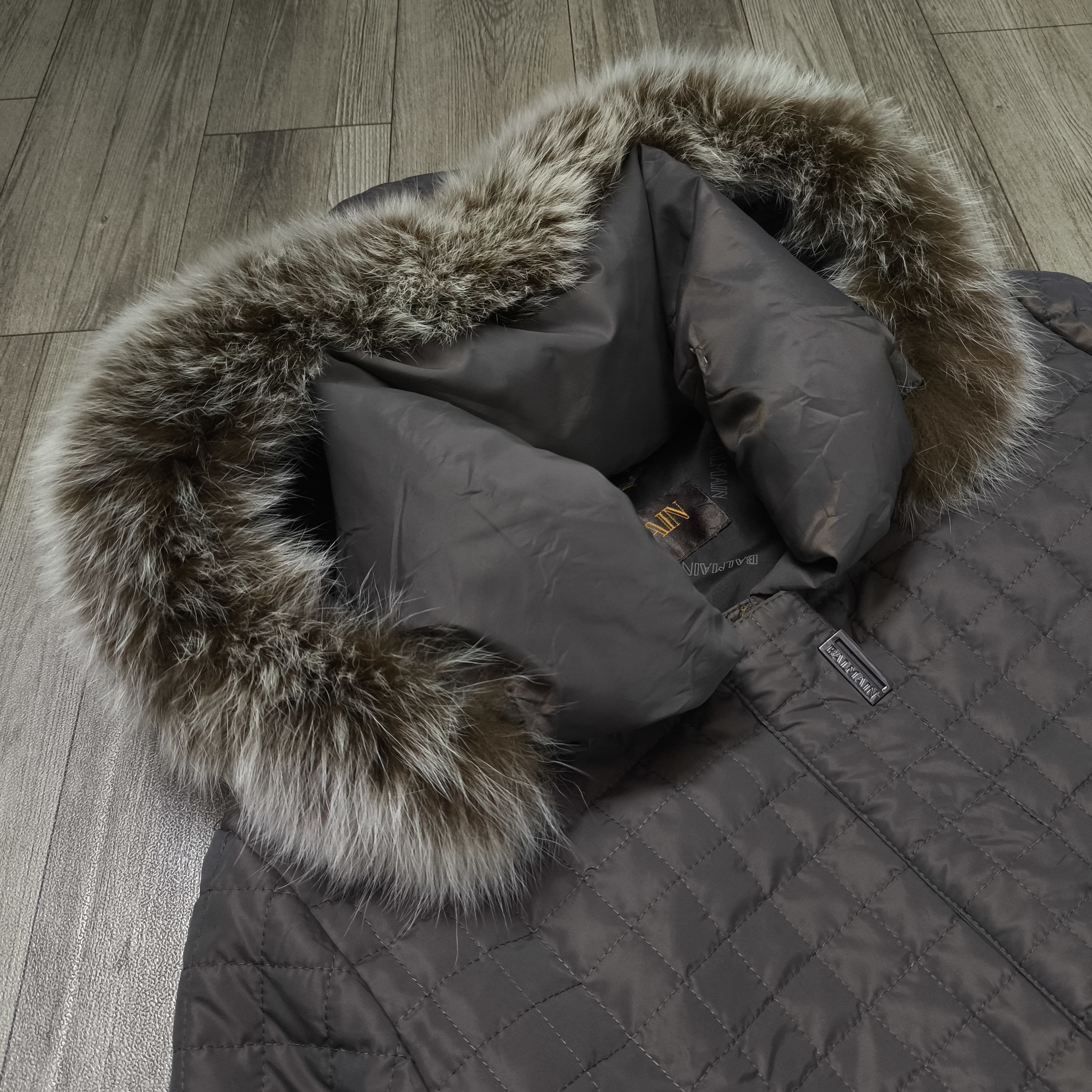 Saint Laurent Paris Balmain Paris Detachable Racoon Fur Jacket Size US L / EU 52-54 / 3 - 4 Thumbnail