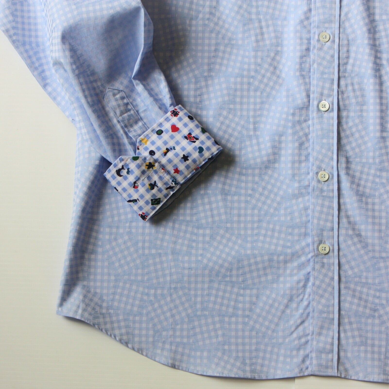BUGATCHI Shaped Fit Men's Light Blue Dress Shirt size XL NWT Size US XL / EU 56 / 4 - 3 Thumbnail