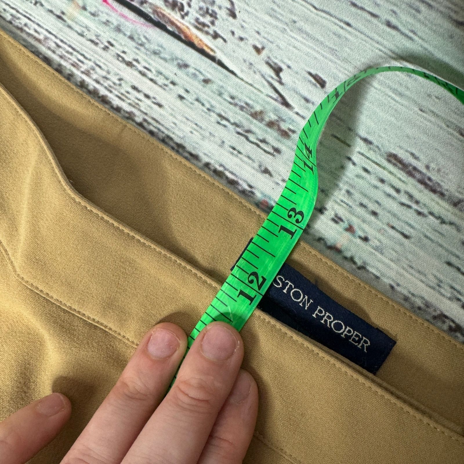 Boston Proper Boston Proper Dress Pants Tan Stretch Pull-On Trousers 14 Size 36" / US 14 / IT 50 - 4 Thumbnail