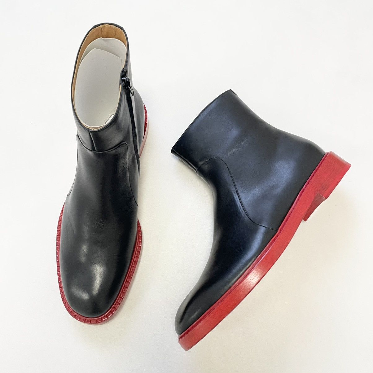 Maison Margiela A/W 16 ‘Painted Red Sole’ Black Boots Size US 13 / EU 46 - 5 Thumbnail