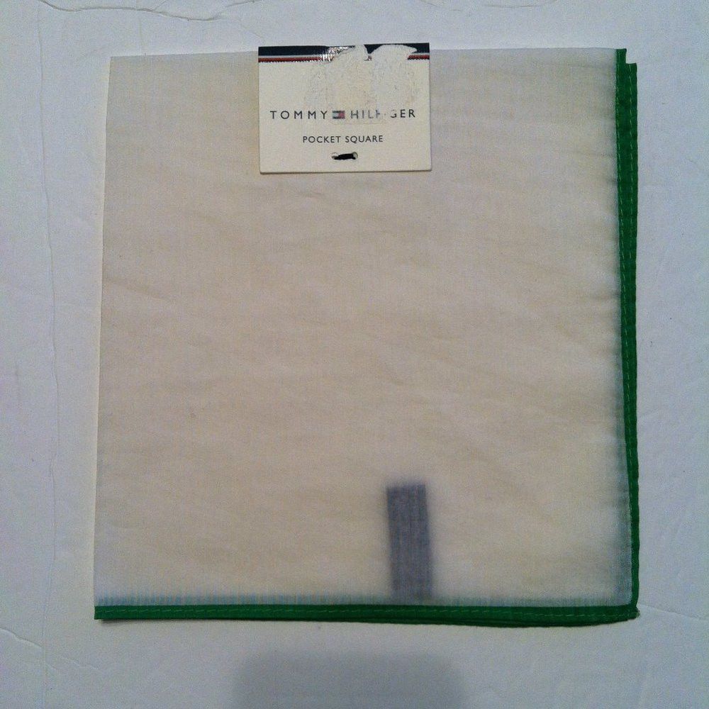 Tommy Hilfiger TOMMY HILFIGER MENS NEW 70%COTTON 30%SILK POCKET SQUARE Size ONE SIZE - 2 Thumbnail