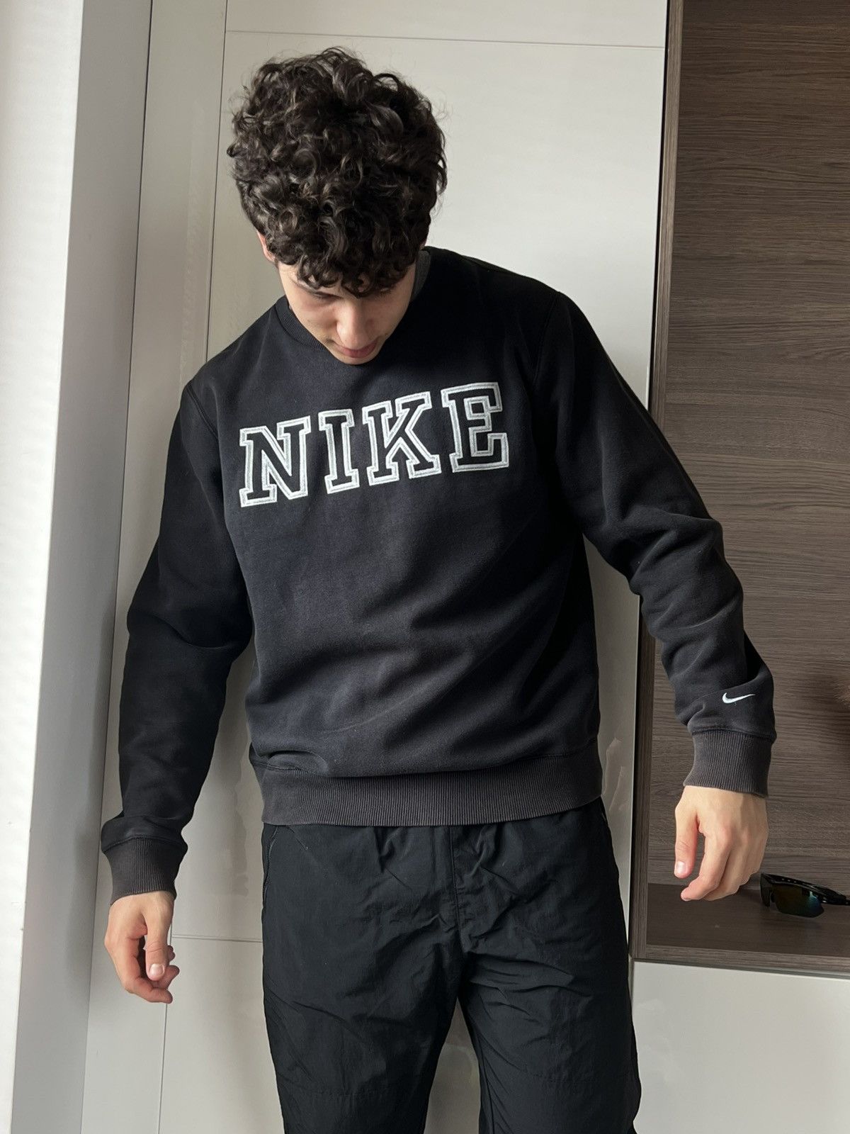 Designer × Nike × Vintage ‼️Vintage Nike Big Logo Knit Crewneck Sweatshirt ‼️ Size US L / EU 52-54 / 3 - 6 Thumbnail