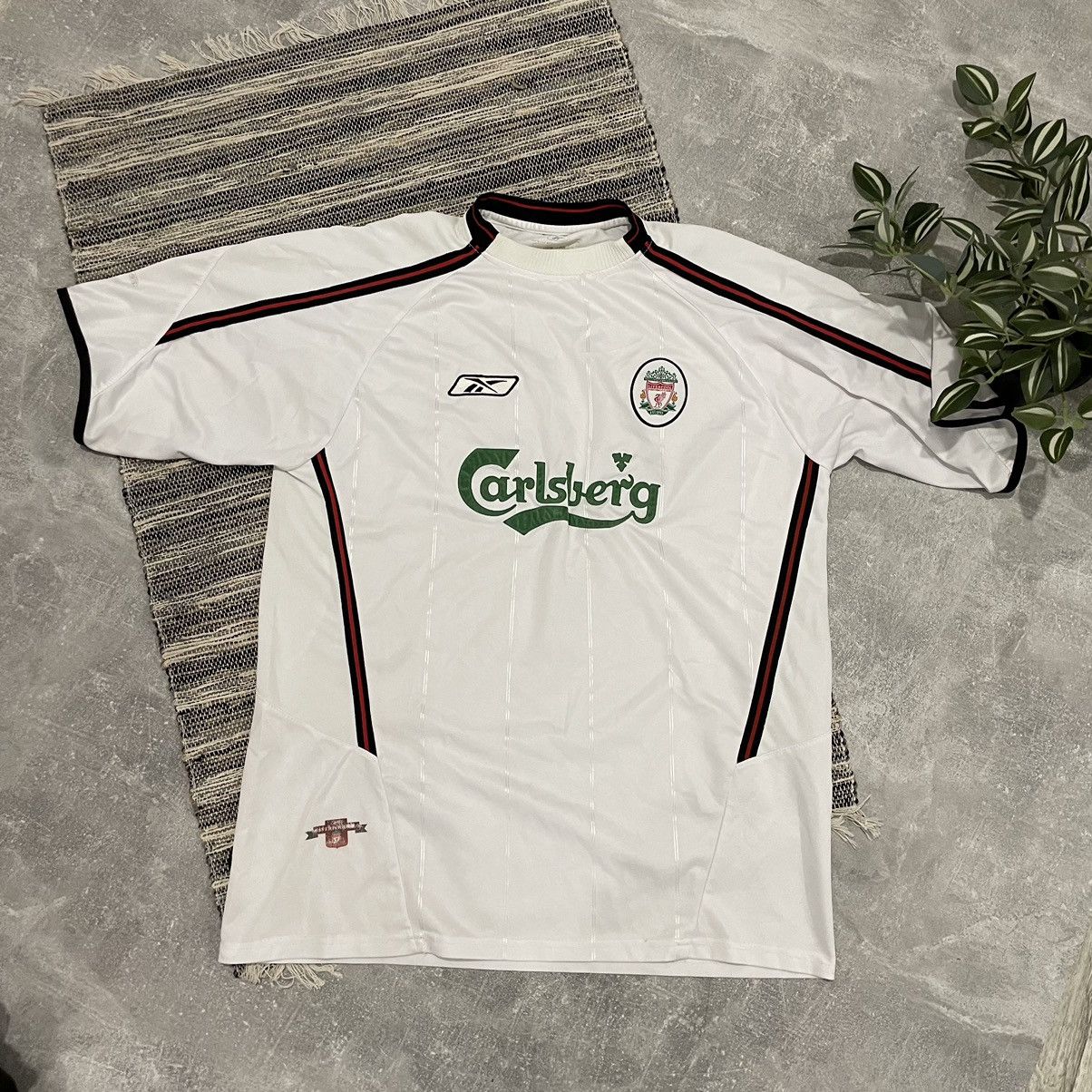 image of Fifa World Cup x Liverpool 90's Liverpool Lfc Reebok Carlsberg Tee Jersey Shirt, Men's (Size Medium