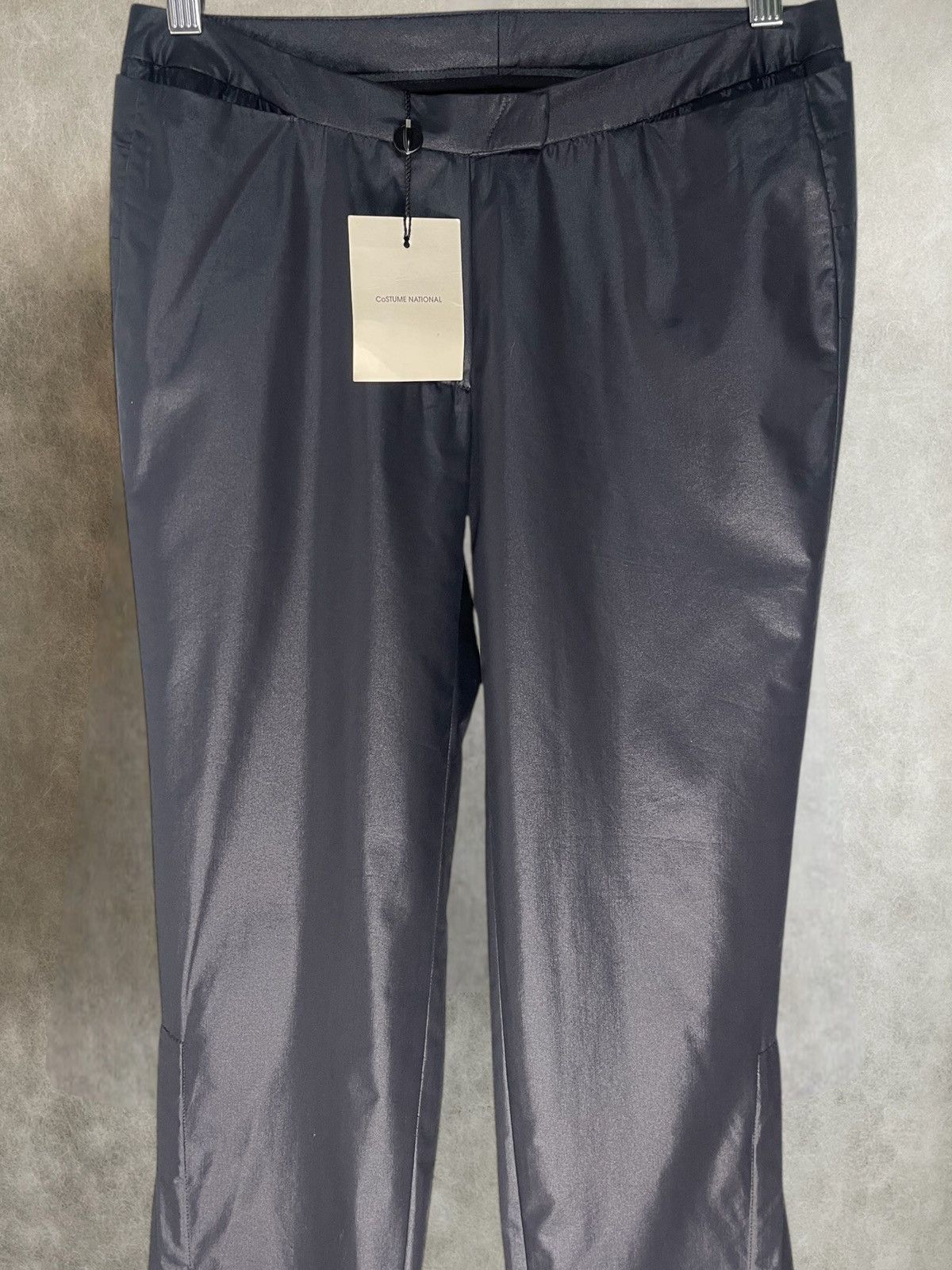 SS2000 Costume National flared coated nylon trousers