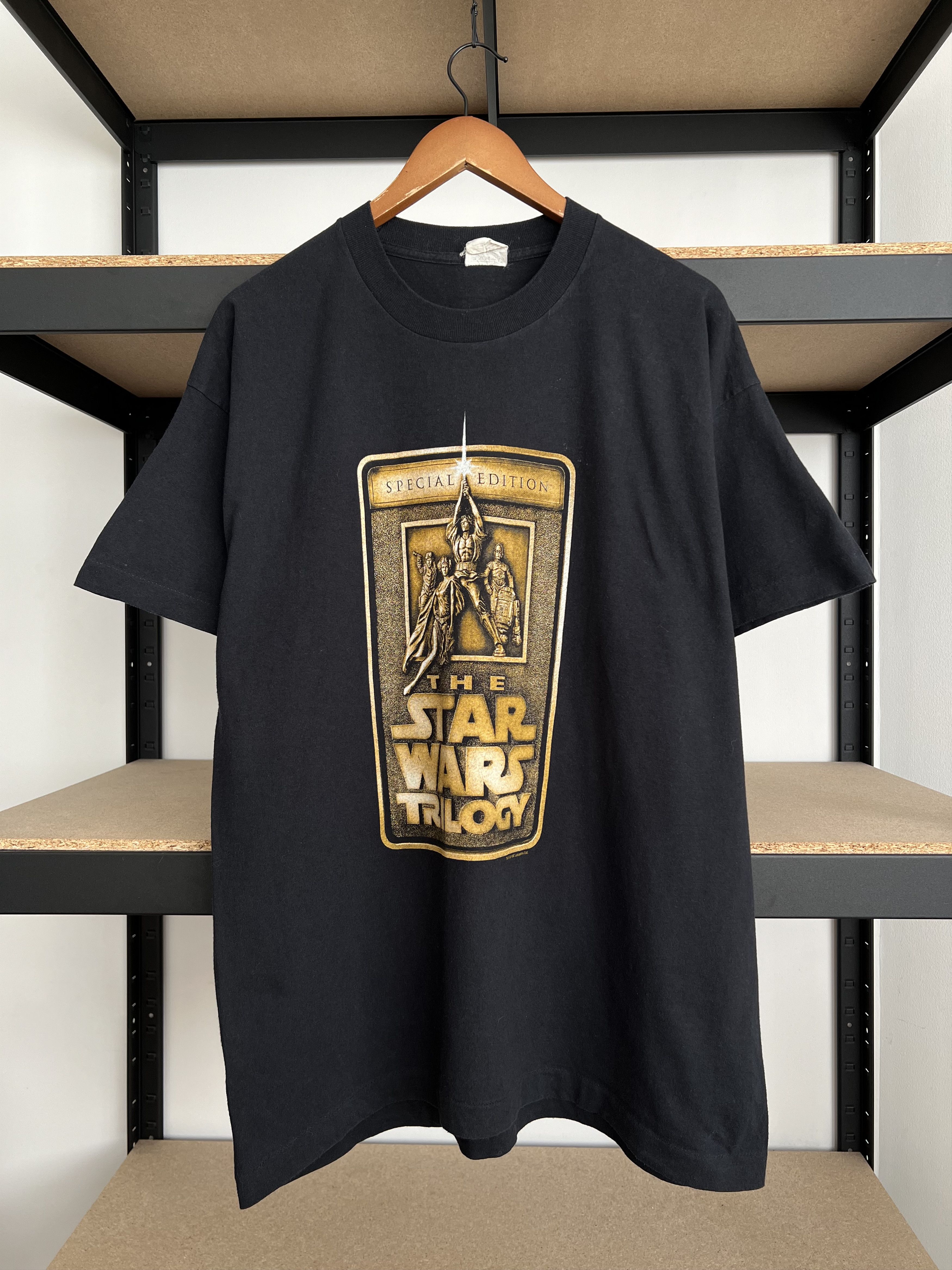Star Wars Vintage 1997 Star Wars Trilogy Special Edition Black T-shirt Size US XL / EU 56 / 4 - 1 Thumbnail