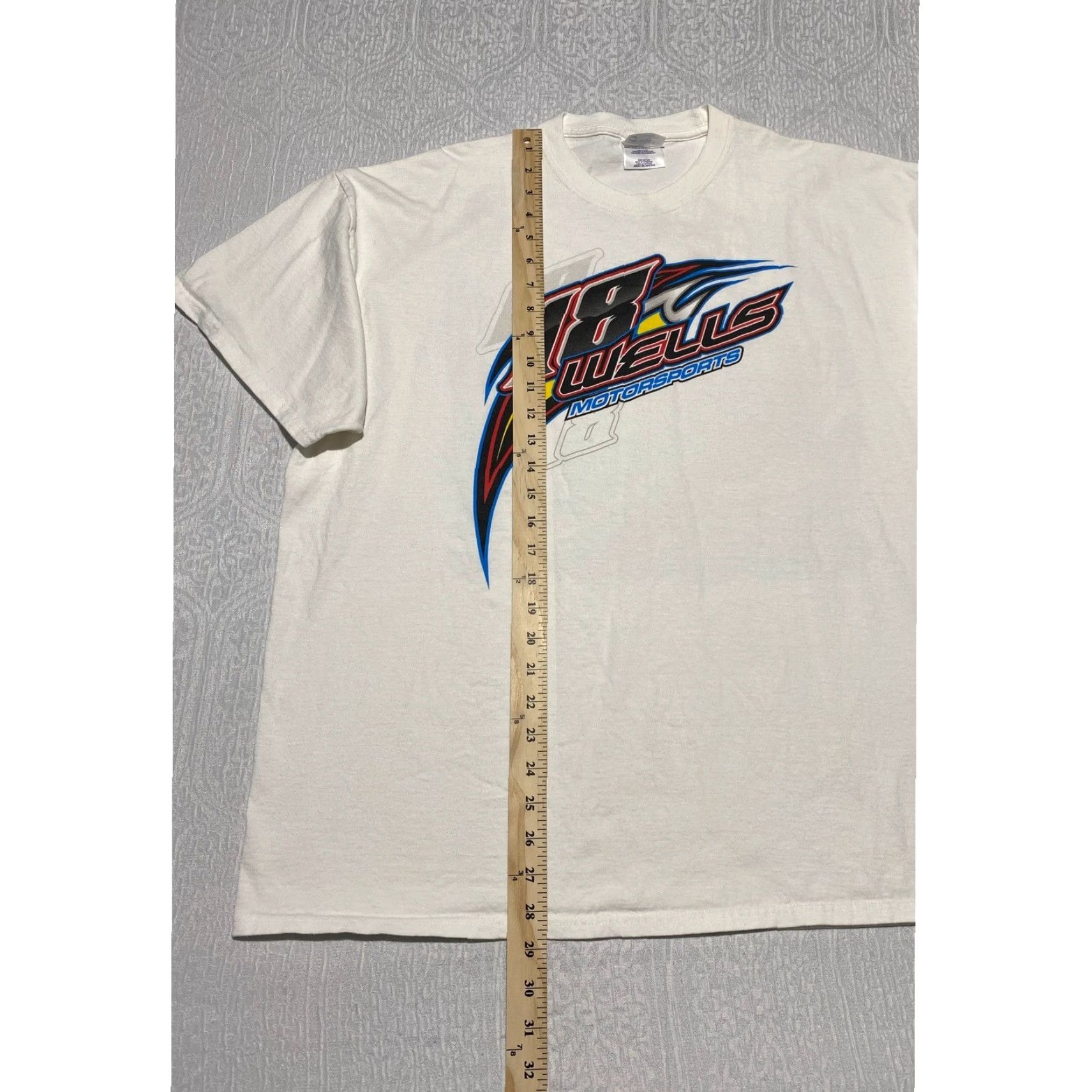 Port & Company Eric Wells Motorsports T-Shirt Hazard Kentucky Short Sleeve 2XL White Cotton Men Size US XXL / EU 58 / 5 - 6 Thumbnail