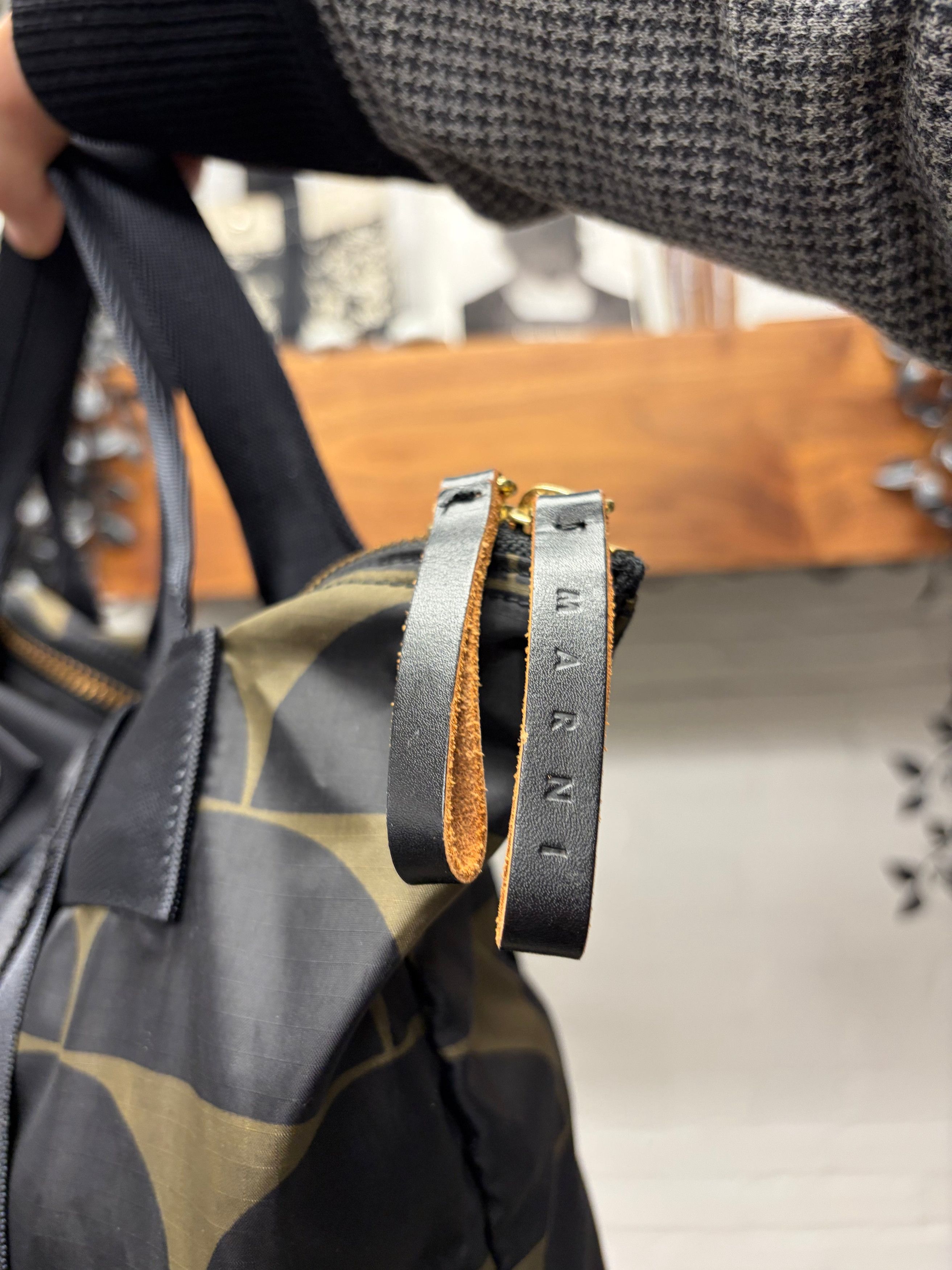 Marni Marni x Porter Black/Green Nylon Tote Bag Size ONE SIZE - 2 Thumbnail