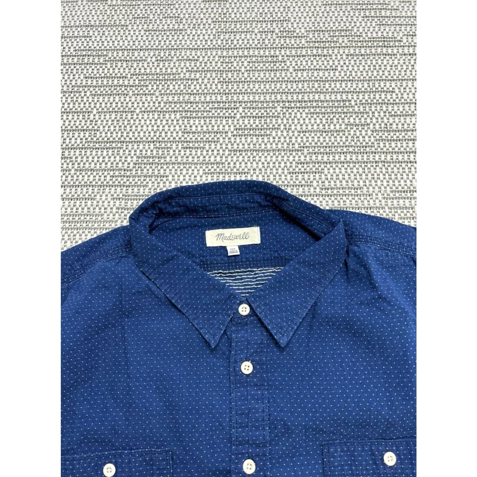 Madewell Madewell Shirt Mens 2XL Blue Cotton Button-Up Shirt Button-Down Casual Mens Size US XXL / EU 58 / 5 - 2 Thumbnail