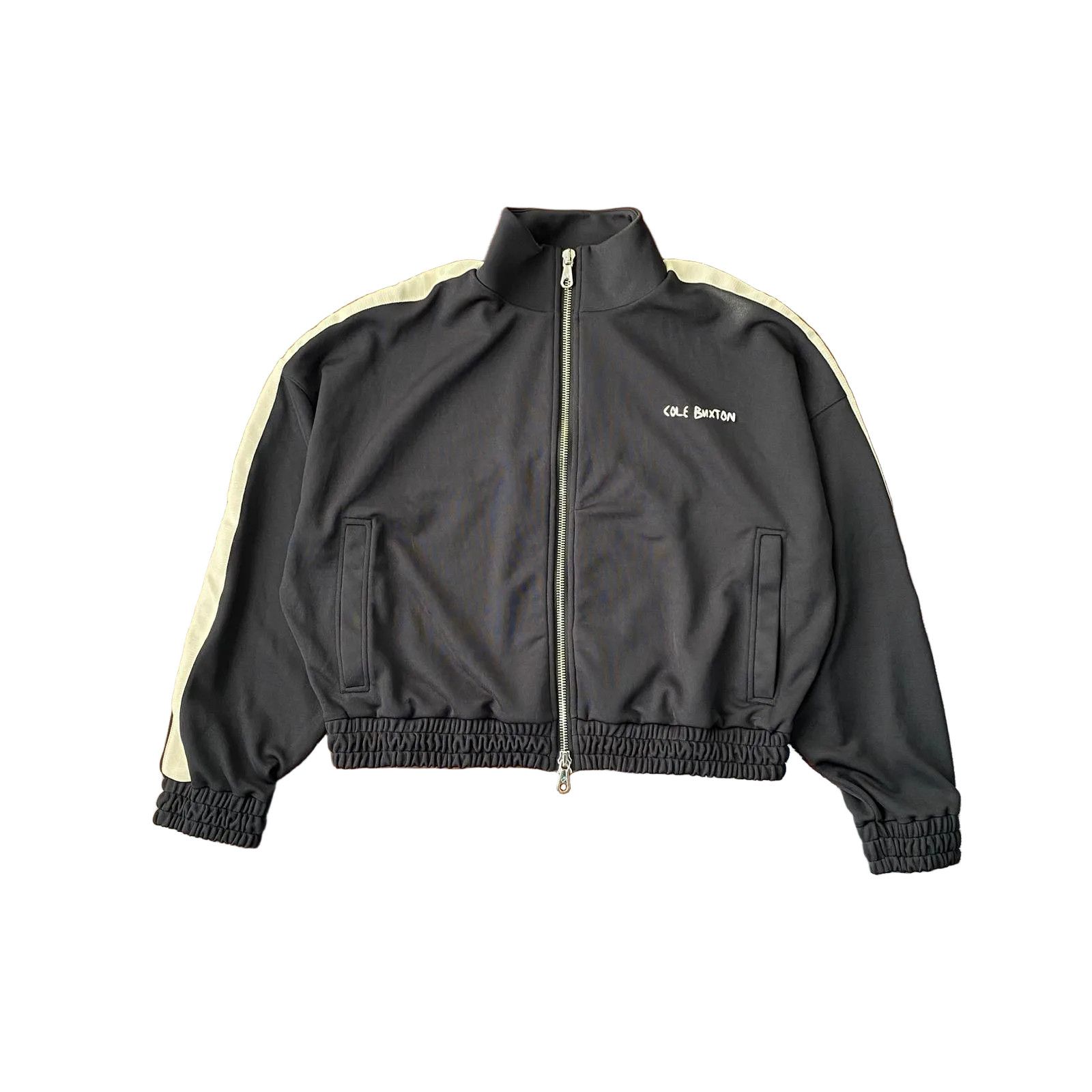 Cole Buxton Black Crochet Logo Oversized Tape Track Jacket Size US S / EU 44-46 / 1 - 1 Thumbnail