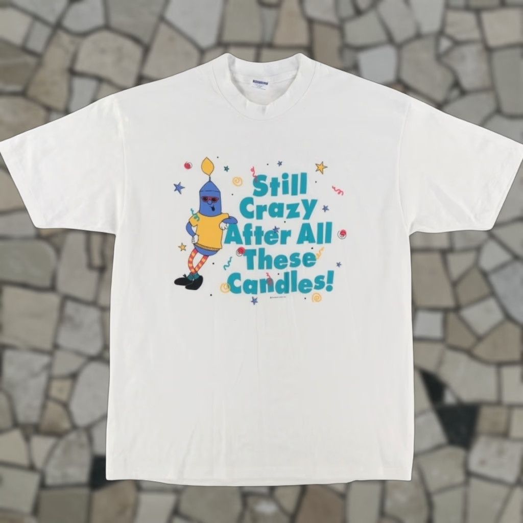 Vintage VINTAGE Hallmark Still Crazy After All These Candles T-Shirt White Men's XL Size US XL / EU 56 / 4 - 1 Thumbnail
