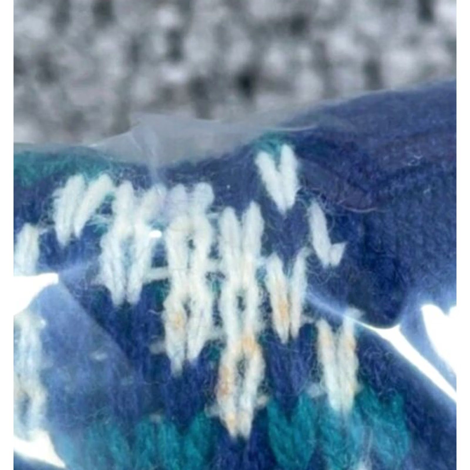Vintage VINTAGE 90s Fair Isle Sweater Men's M Blue White Crewneck Windridge Pullover Knit Warm Casual Ski Retro Size US M / EU 48-50 / 2 - 5 Thumbnail