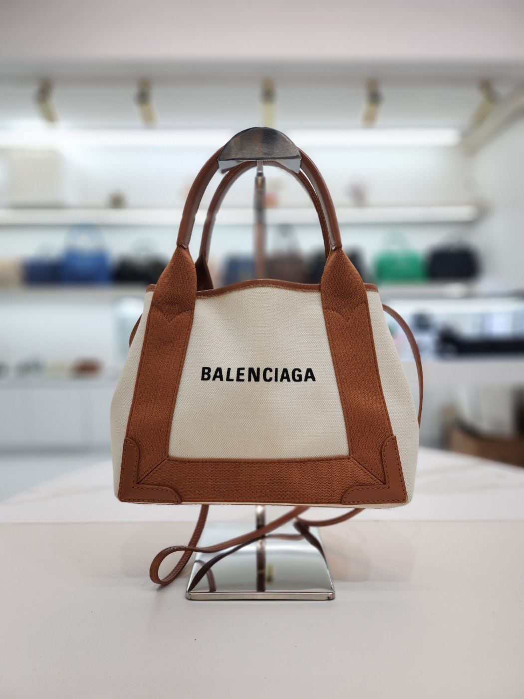 Balenciaga Cabas XS Camel Tote and Shoulder Bag Size ONE SIZE - 1 Thumbnail