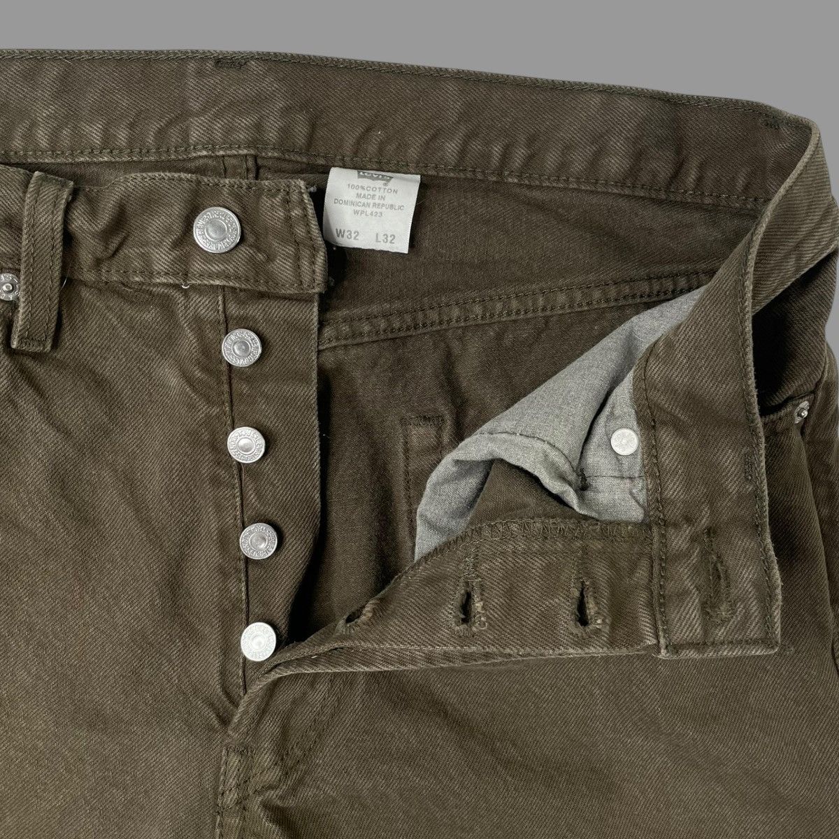 Levi's × Vintage Vintage Levi’s 501 over dyed green denim jeans Size US 31 - 5 Thumbnail