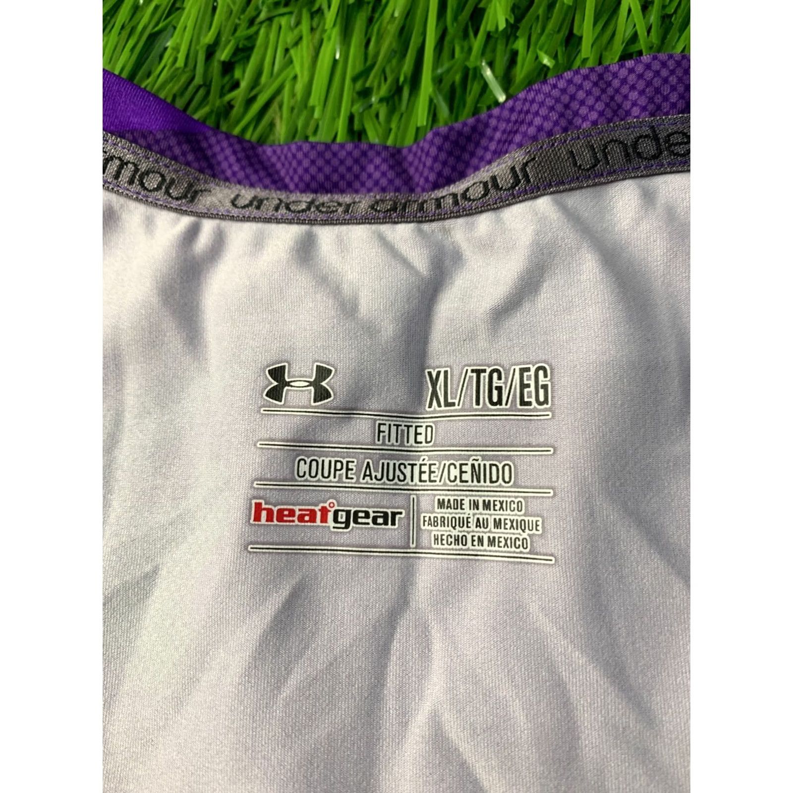 Under Armour UNDER ARMOUR HEATGEAR ORIGINAL WOMEN COMPRESSION TRAINING SHIRT JERSEY XL Purple Short Sleeve T-Shirt XS? Size XL / US 12-14 / IT 48-50 - 4 Thumbnail