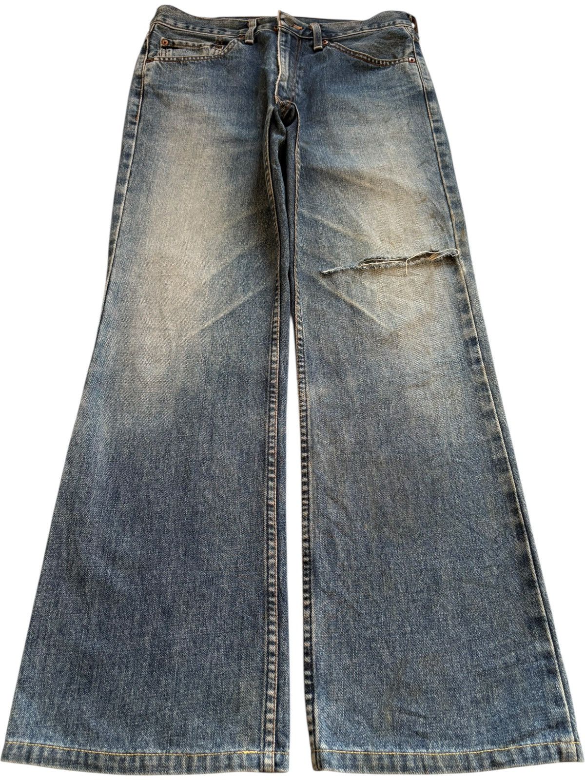 Levi's Vintage 90s Levis 517 Mud Wash Distressed Bootcut Jeans Size US 32 / EU 48 - 1 Thumbnail