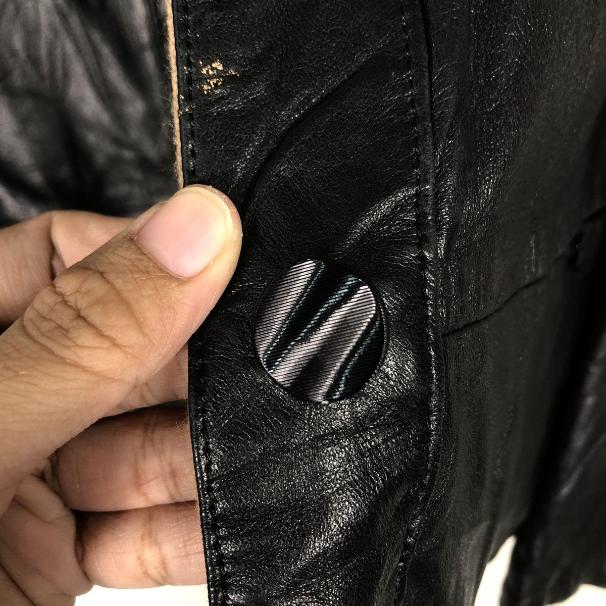 Japanese Brand Cropped Biker Racer Leather Jacket Donna Japan Issey Miyake Size US M / EU 48-50 / 2 - 16 Thumbnail