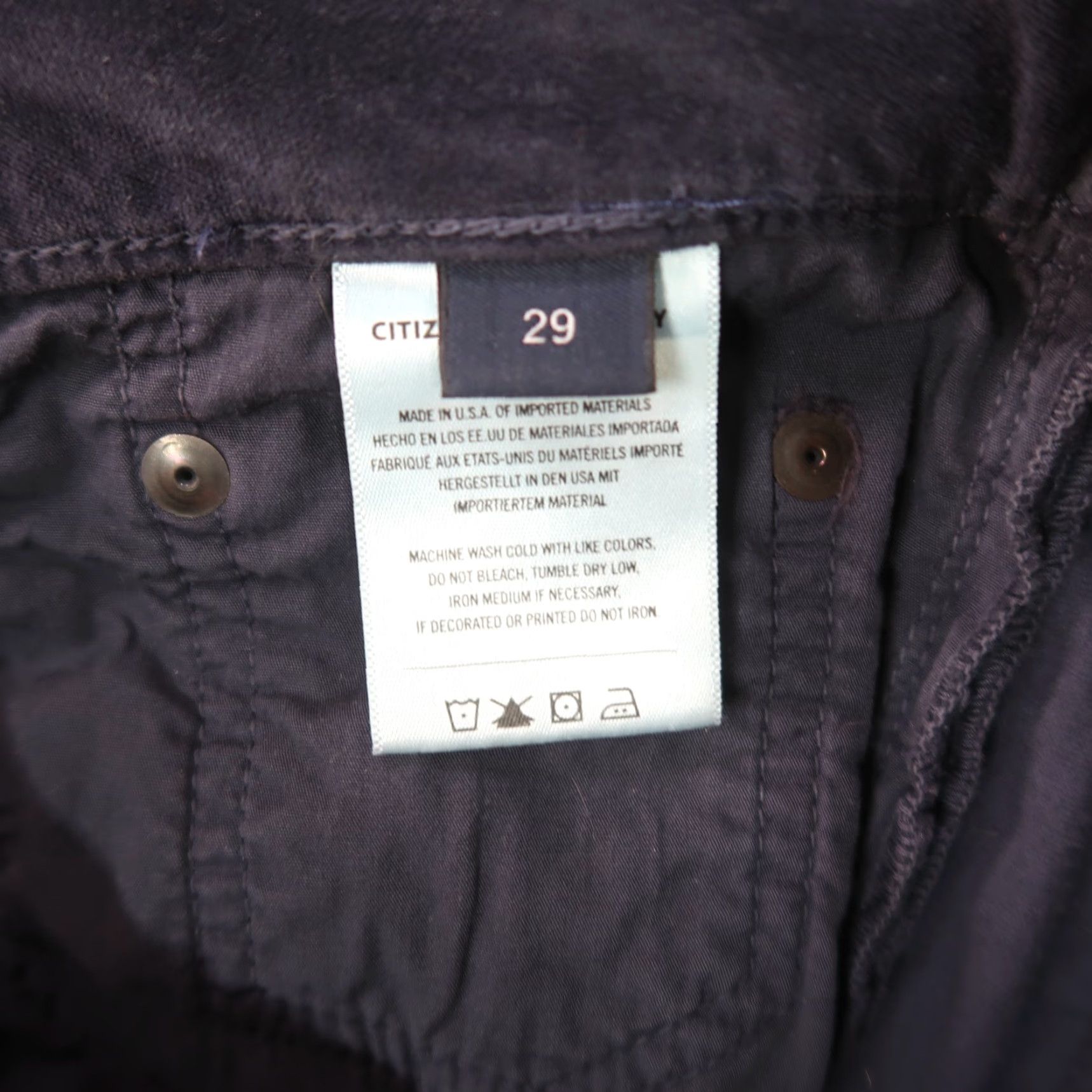Citizens Of Humanity Citizens of Humanity Mens Pants 29x32 Blue The London Mirco-Velvet Supima Cotton Size US 29 - 3 Thumbnail