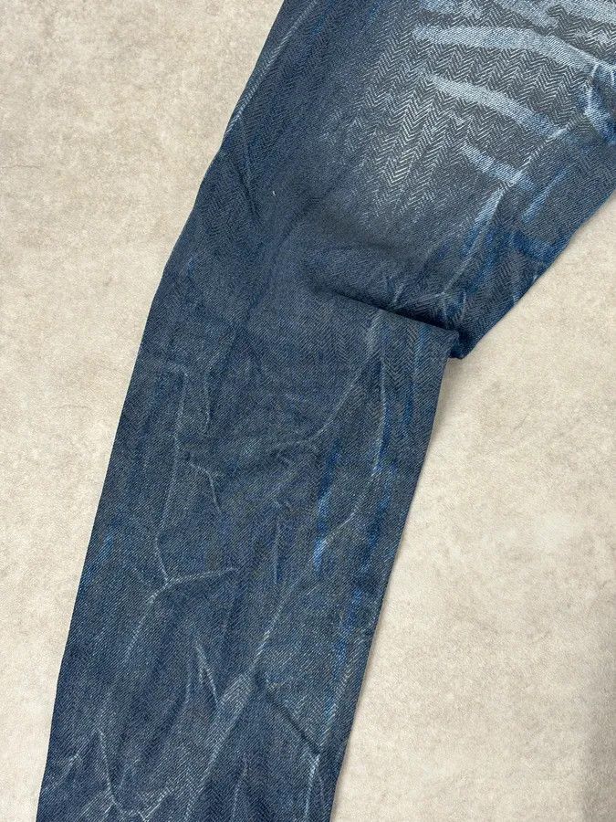 John Galliano AW2011 Galliano Navy Slim Distressed Denim Jeans Size US 31 - 11 Thumbnail