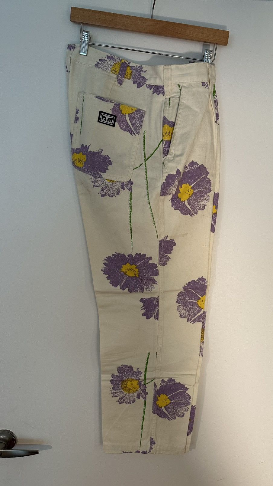 Obey Obey Floral Print Denim - White Size US 32 / EU 48 - 3 Thumbnail