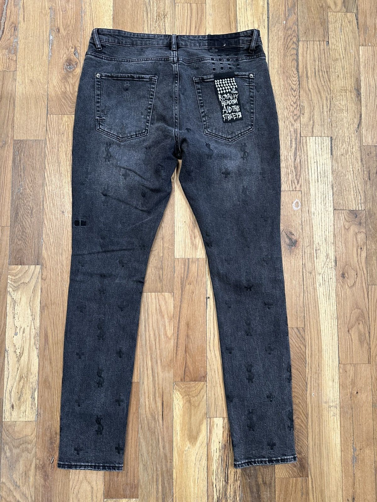 Ksubi Ksubi AOP Logos Faded Black Denim Jeans Size 36 Size US 36 / EU 52 - 2 Thumbnail