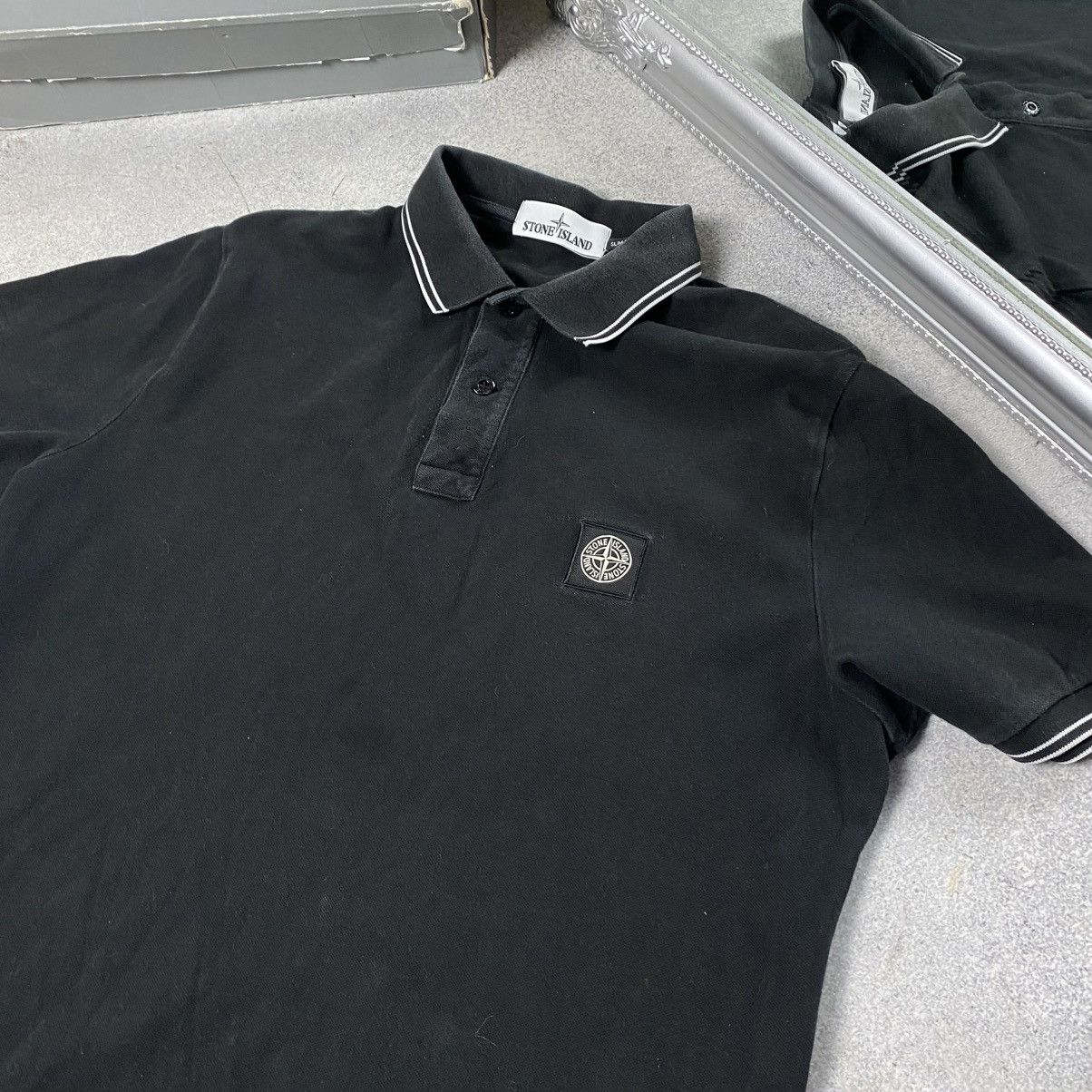 Stone Island Stone Island Polo T-shirt Patch Program Slim fit Black Size US XL / EU 56 / 4 - 2 Thumbnail