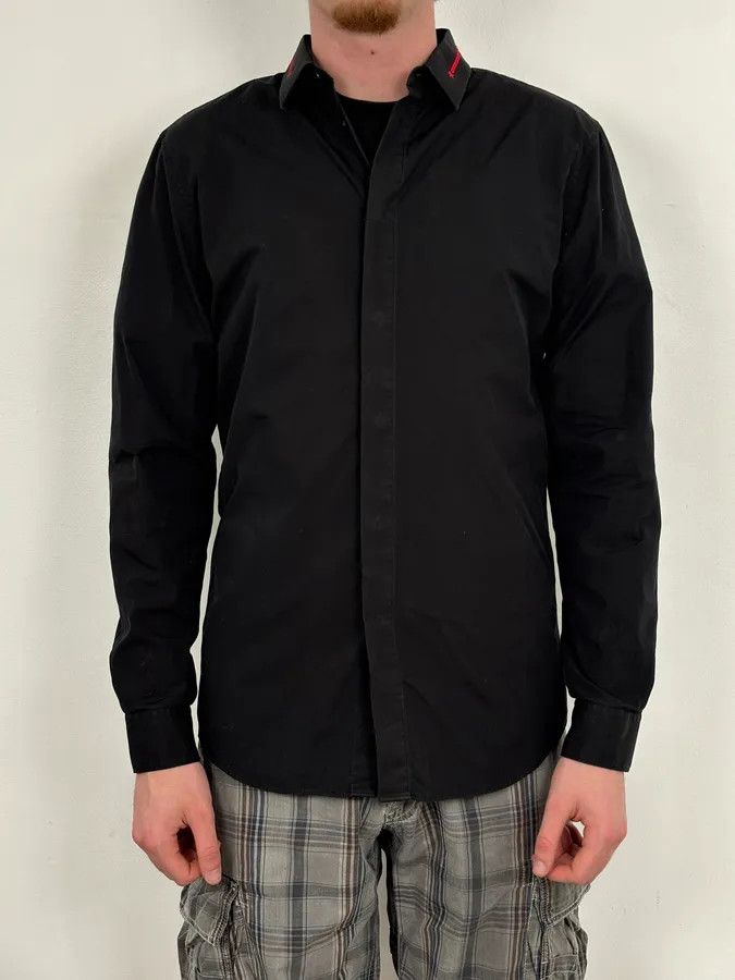 Givenchy SS2015 Givenchy Black Mafia Red Stars Shirt by Riccardo Tisci Size US L / EU 52-54 / 3 - 2 Thumbnail