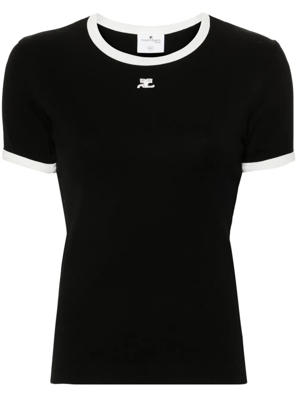 Courreges "SIGNATURE CONTRAST" T-SHIRT Size L / US 10 / IT 46 - 1 Thumbnail