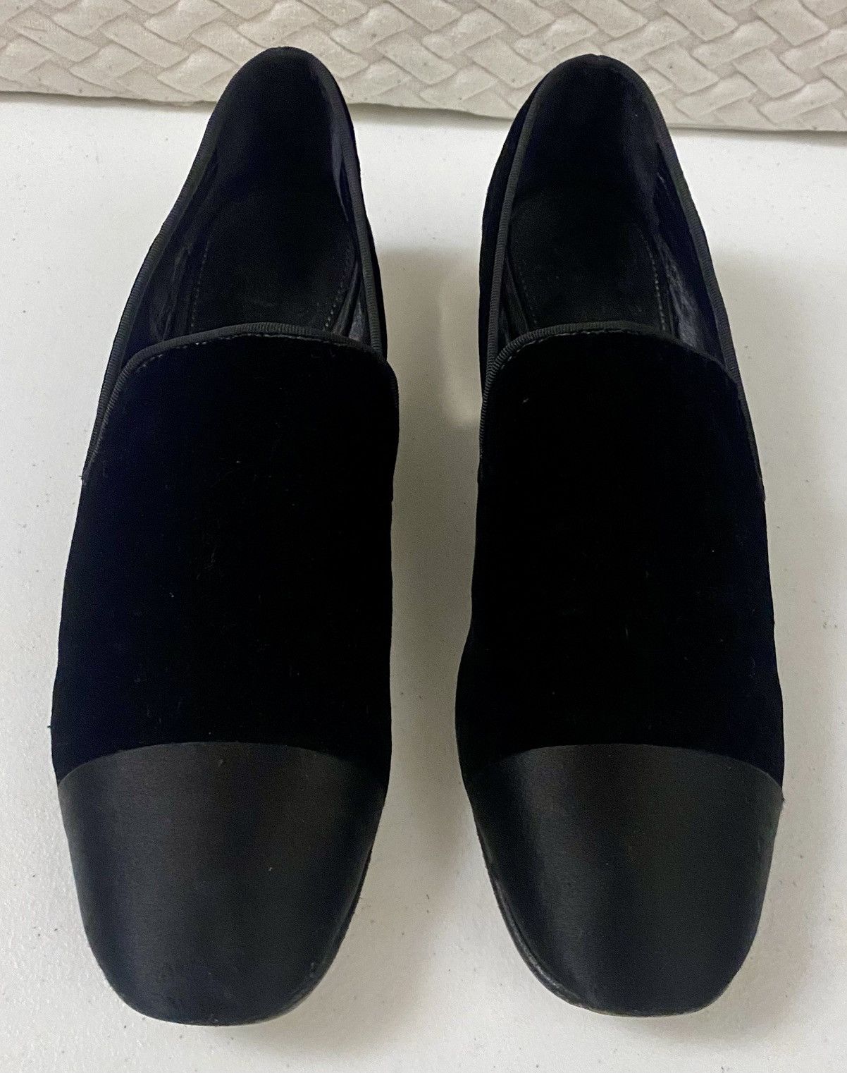 Giambattista Valli Giambattista Valli Black Velvet, Silk Mirrored Heel Loafer Size US 10 / IT 40 - 3 Thumbnail