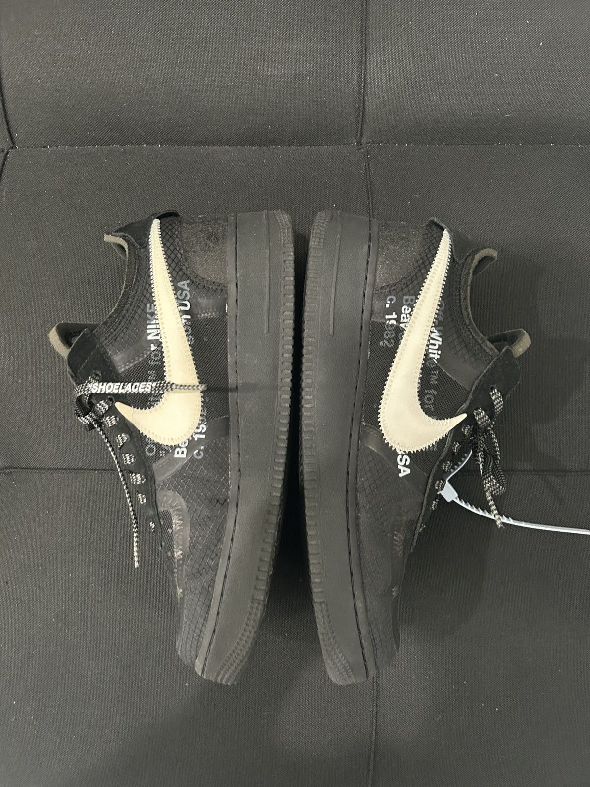 Nike × Off-White Nike Air Force 1 Low Off-White Black White Size US 9.5 / EU 42-43 - 4 Thumbnail