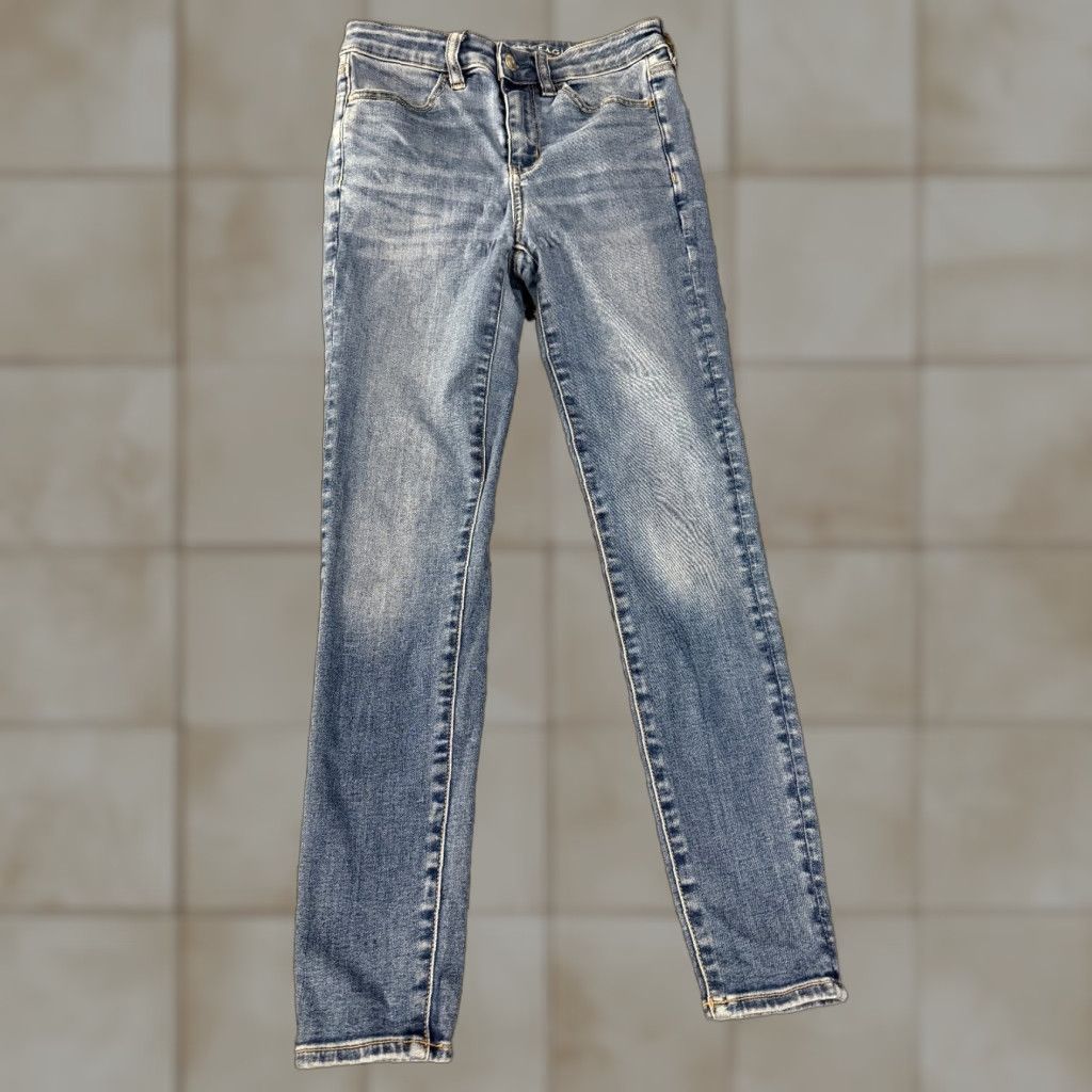 American Eagle Outfitters American Eagle Outfitters Jeans Womens 2 High Rise Jegging Slim Stretch Denim Blue 26 Inseam 5-Pocket Solid Medium Wash Size 26" / US 2 / IT 38 - 1 Thumbnail
