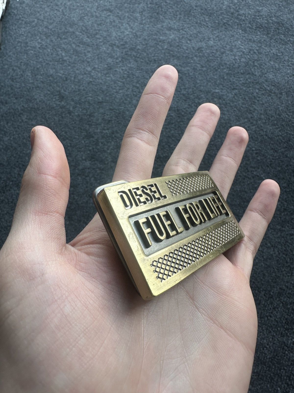 Other RARE🚨 DIESEL FUEL FOR LIFE MEN BUCKLE BRONZ LOGO ONLY BUCKLE Size ONE SIZE - 3 Thumbnail
