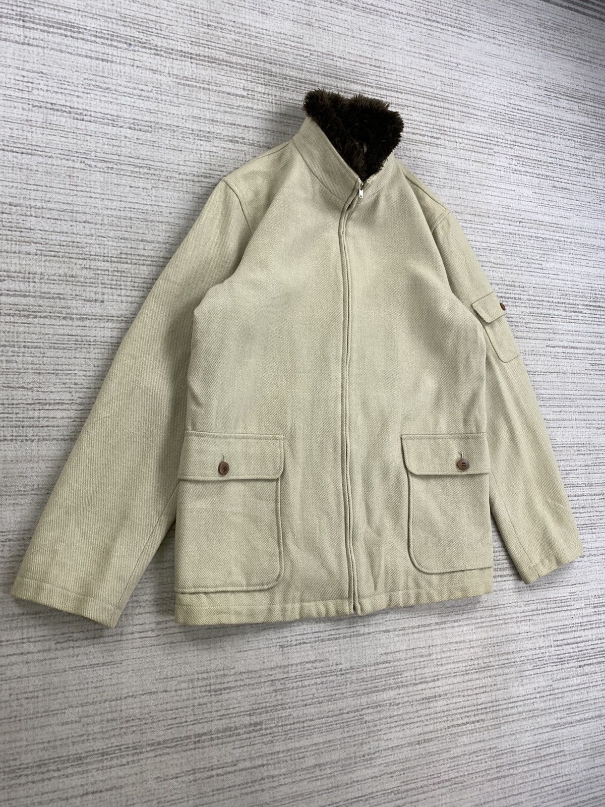 Yohji Yamamoto Vintage Yohji Yamamoto Ined Sherpa Collar Zipper Wool Jacket Size US M / EU 48-50 / 2 - 4 Thumbnail