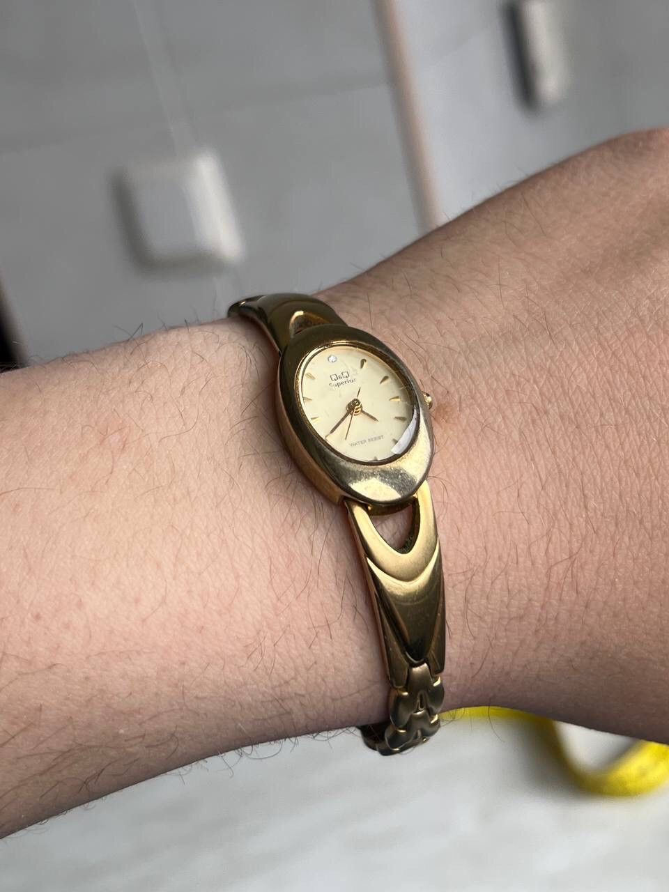Japanese Brand × Vintage 1990S Q&Q FUTURISTIC BRACELET JAPANESE WATCH YELLOW DIAL Y2K Size ONE SIZE - 4 Thumbnail