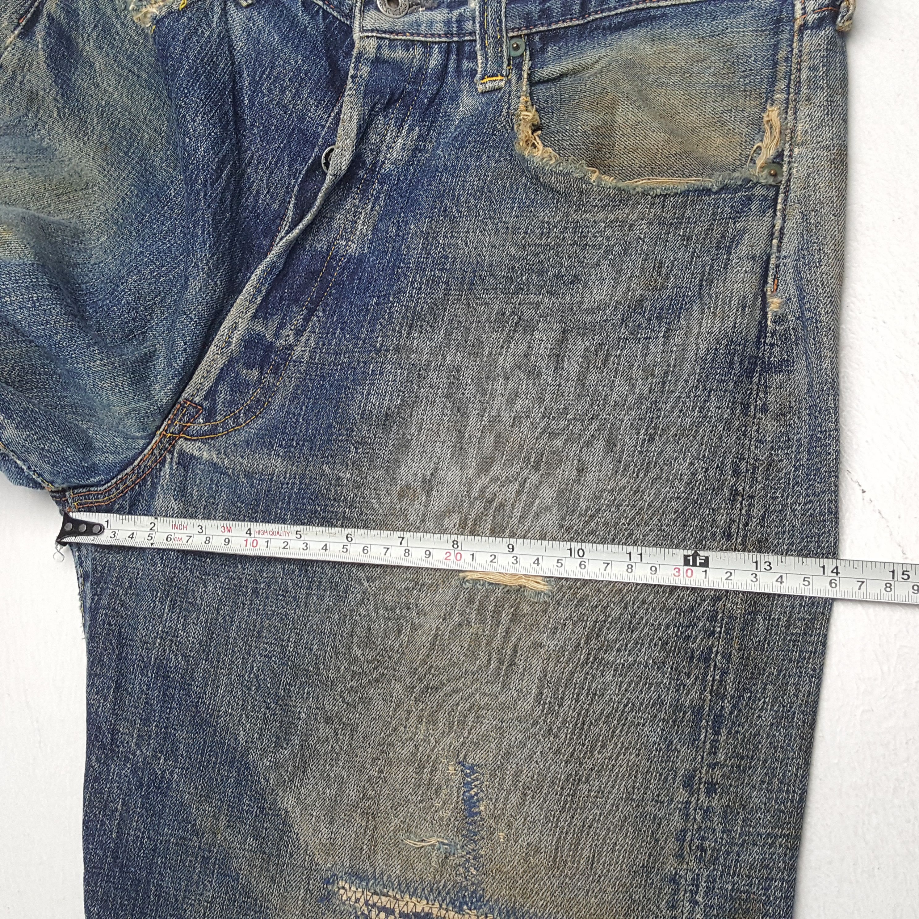The Real McCoy's × Vintage MC COYS Japanese Streetwear Style Distressed Jeans Size US 35 - 9 Thumbnail