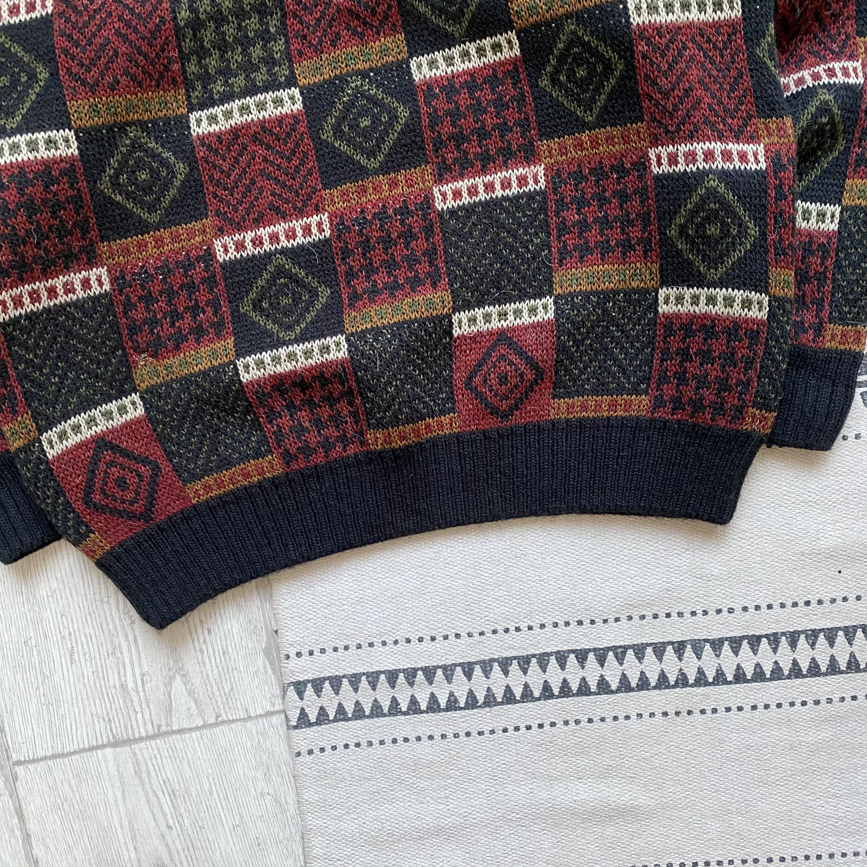 Vintage 🐑 Vintage 90s Alpaca Wool Multi knit sweater coggi vibe Size US S / EU 44-46 / 1 - 3 Thumbnail
