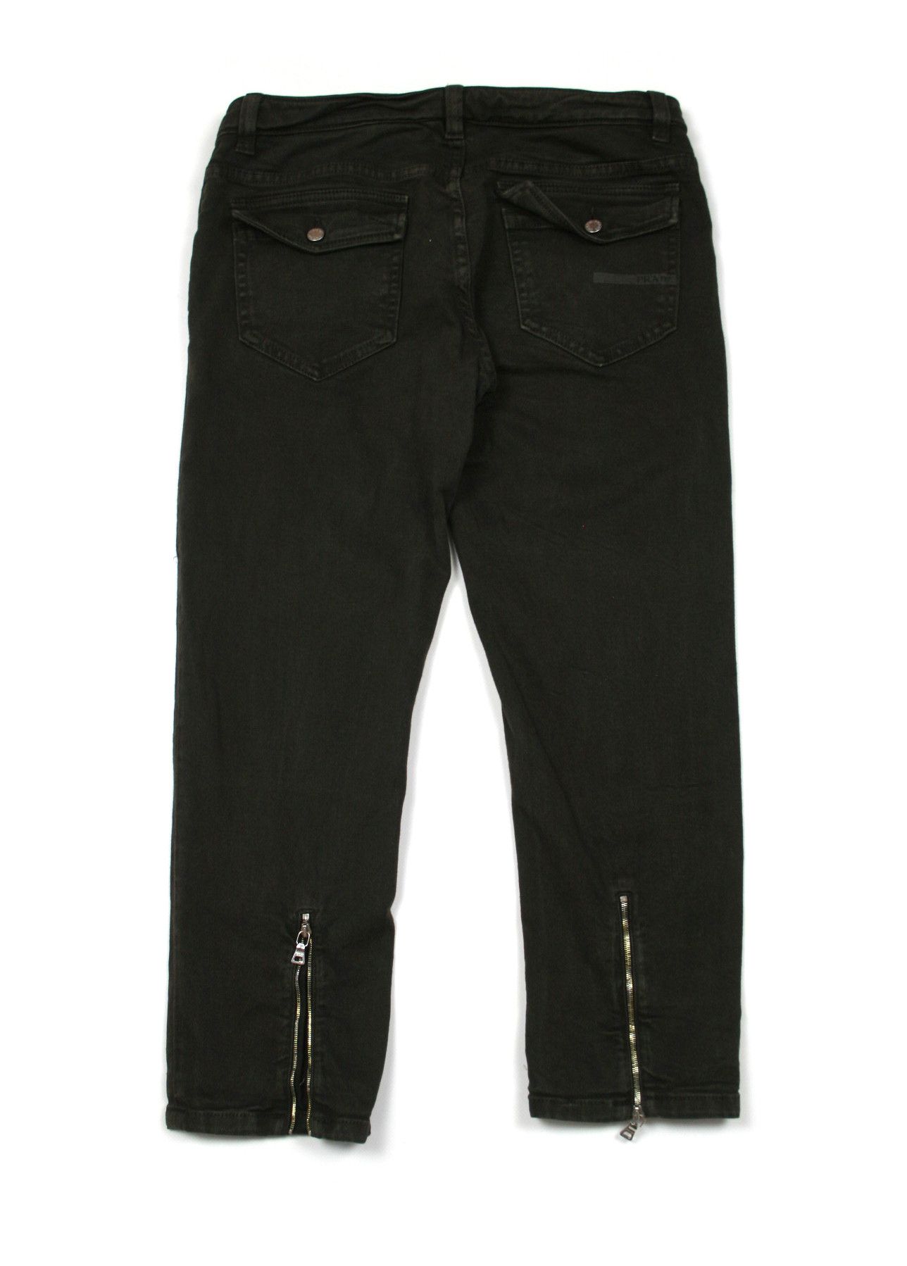 Prada 2006 Cropped Zippers Jeans Vintage Size 27" / US 4 / IT 40 - 2 Thumbnail
