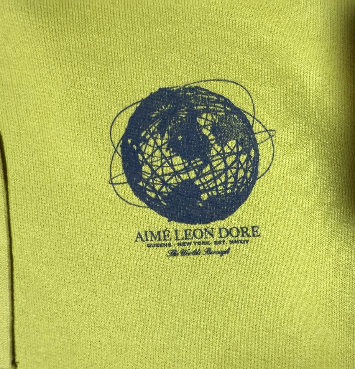 Aime Leon Dore Aime Leon Dore ALD The ‘64 Hoodie Globe Unisphere Yellow XXL Size US XXL / EU 58 / 5 - 2 Thumbnail
