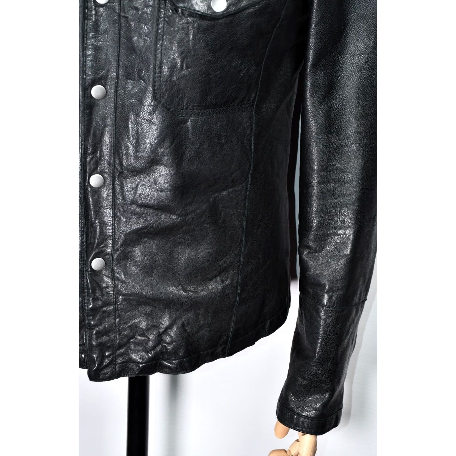 Allsaints All Saints Monster Leather Jacket Mens M Black Size US M / EU 48-50 / 2 - 5 Thumbnail