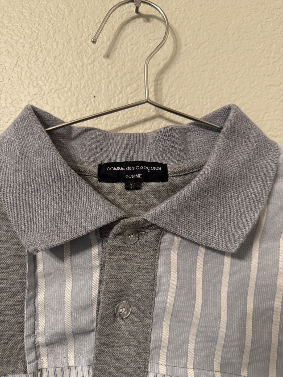 Comme des Garcons Homme Comme Des Garcons 2008 Patchwork Polo Shirt Size US XL / EU 56 / 4 - 2 Thumbnail