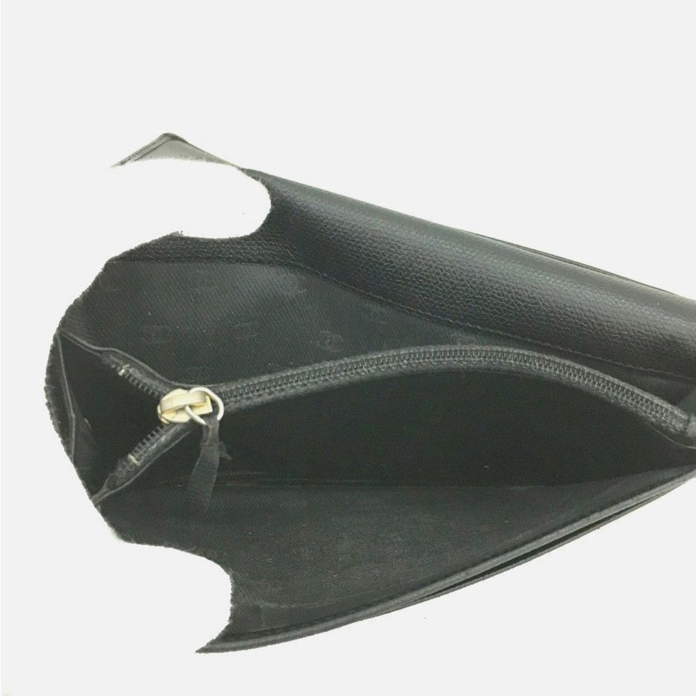 Chanel CHANEL Coco Button Leather Long Bifold Wallet Black 100% Au Size ONE SIZE - 7 Thumbnail