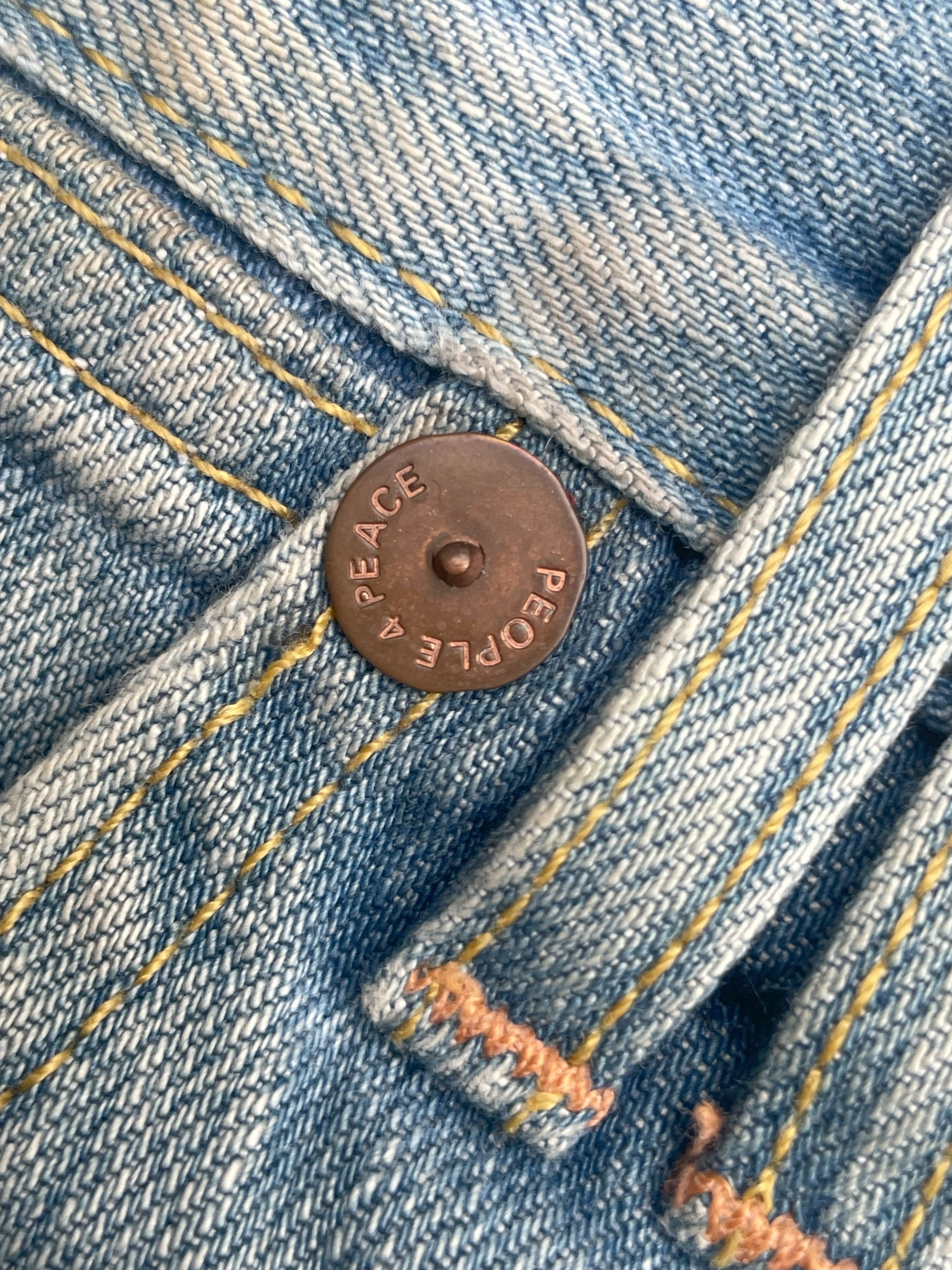 Designer Vintage People For Peace Distresed Denim Size US 40 / EU 56 - 10 Thumbnail