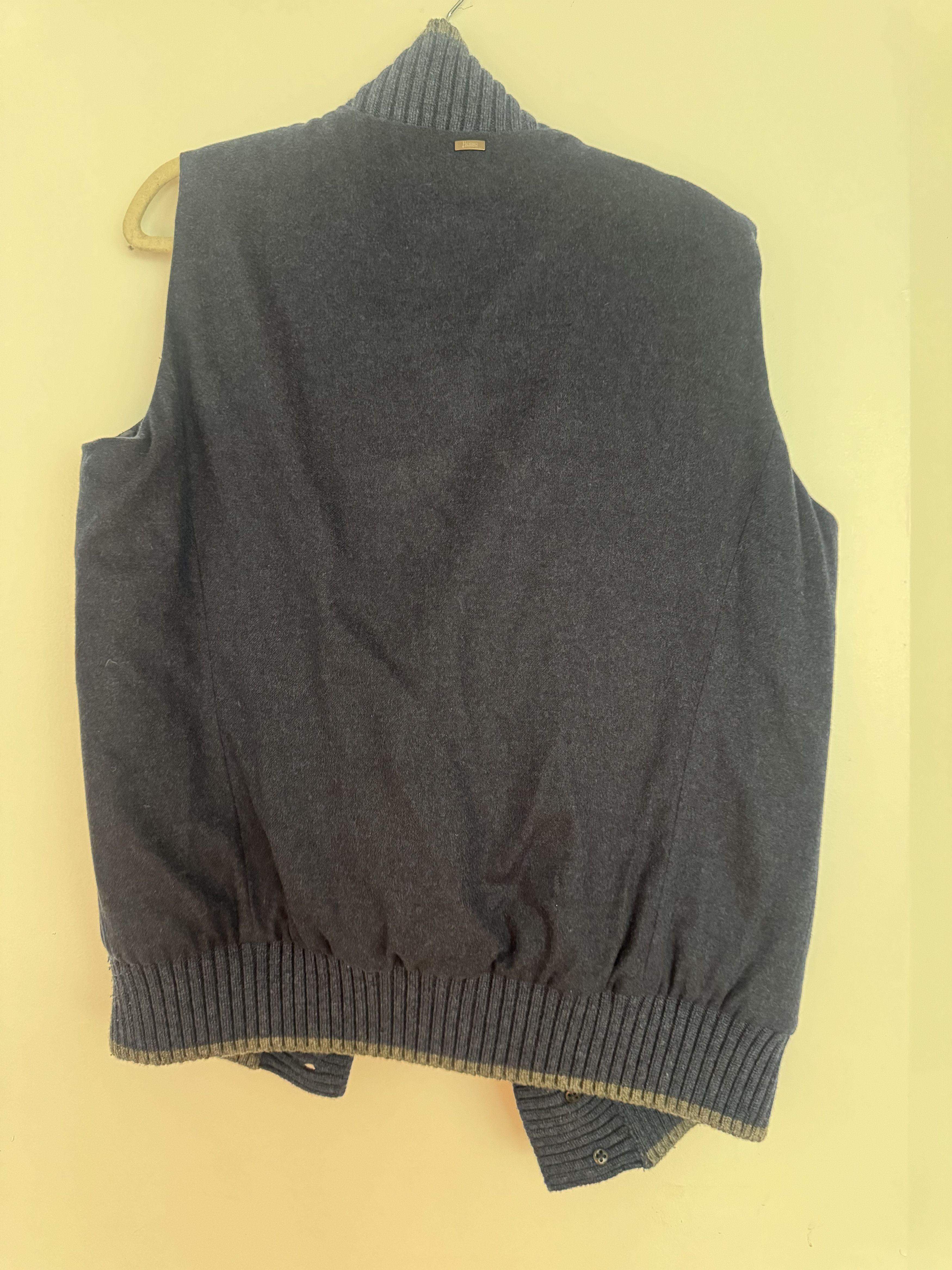 Herno Navy Silk / Cashmere Blend Vest Size US M / EU 48-50 / 2 - 2 Thumbnail