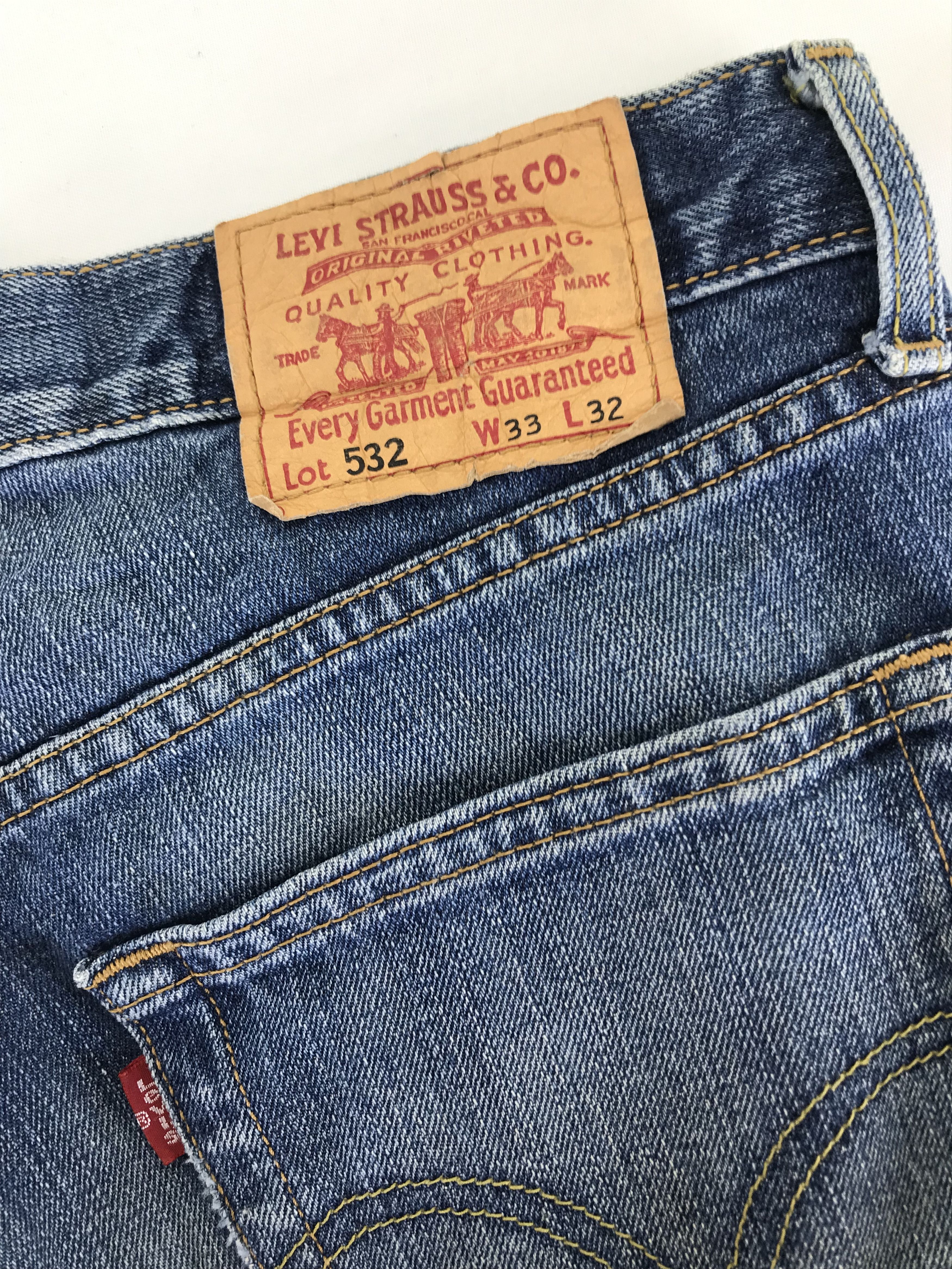 Levi's Vintage Levi's 532 Blue Washed Jeans Distressed Denim Size US 33 - 13 Thumbnail