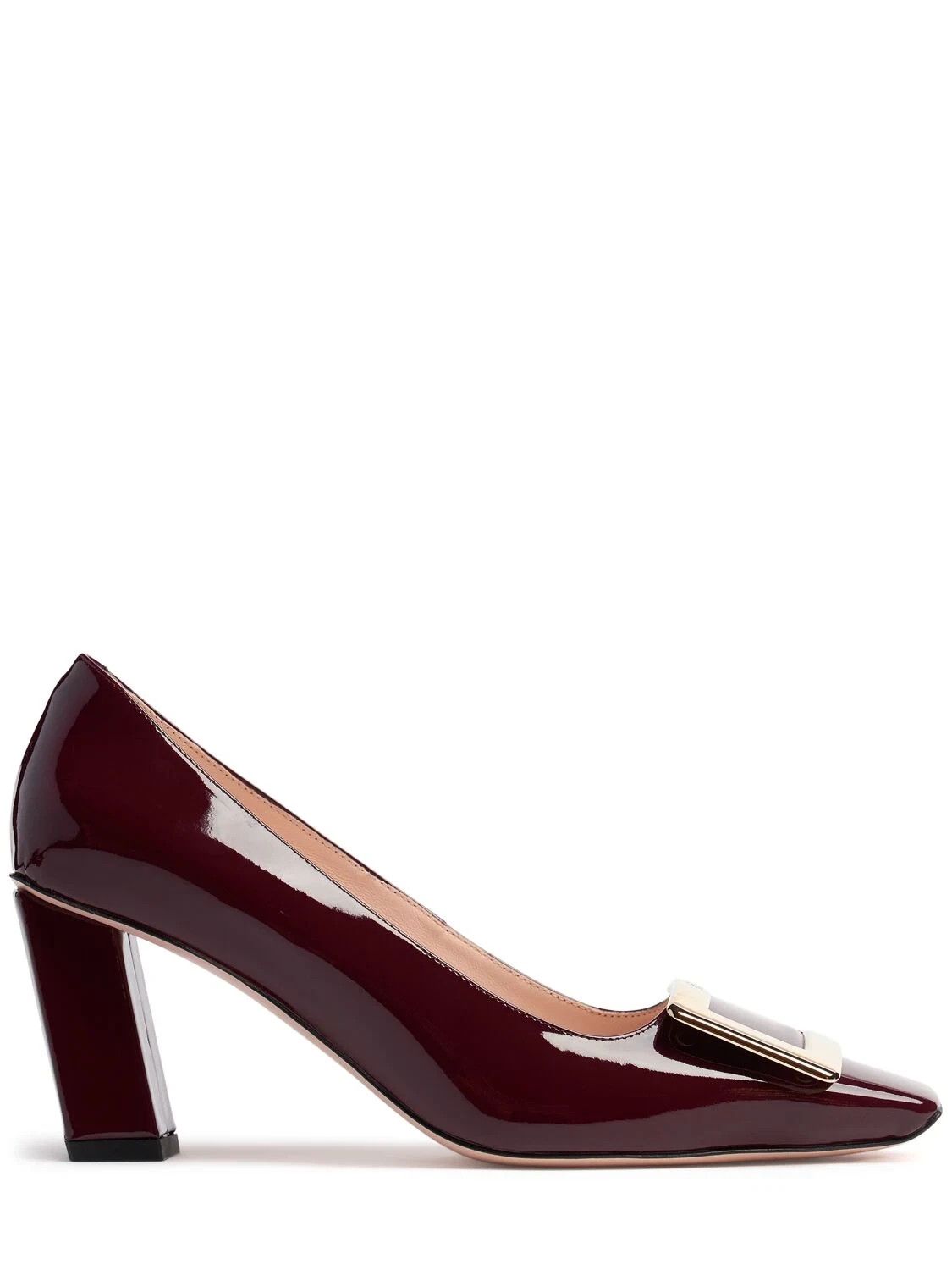 ROGER VIVIER Belle Vivier Bordeaux Patent 75mm Pumps