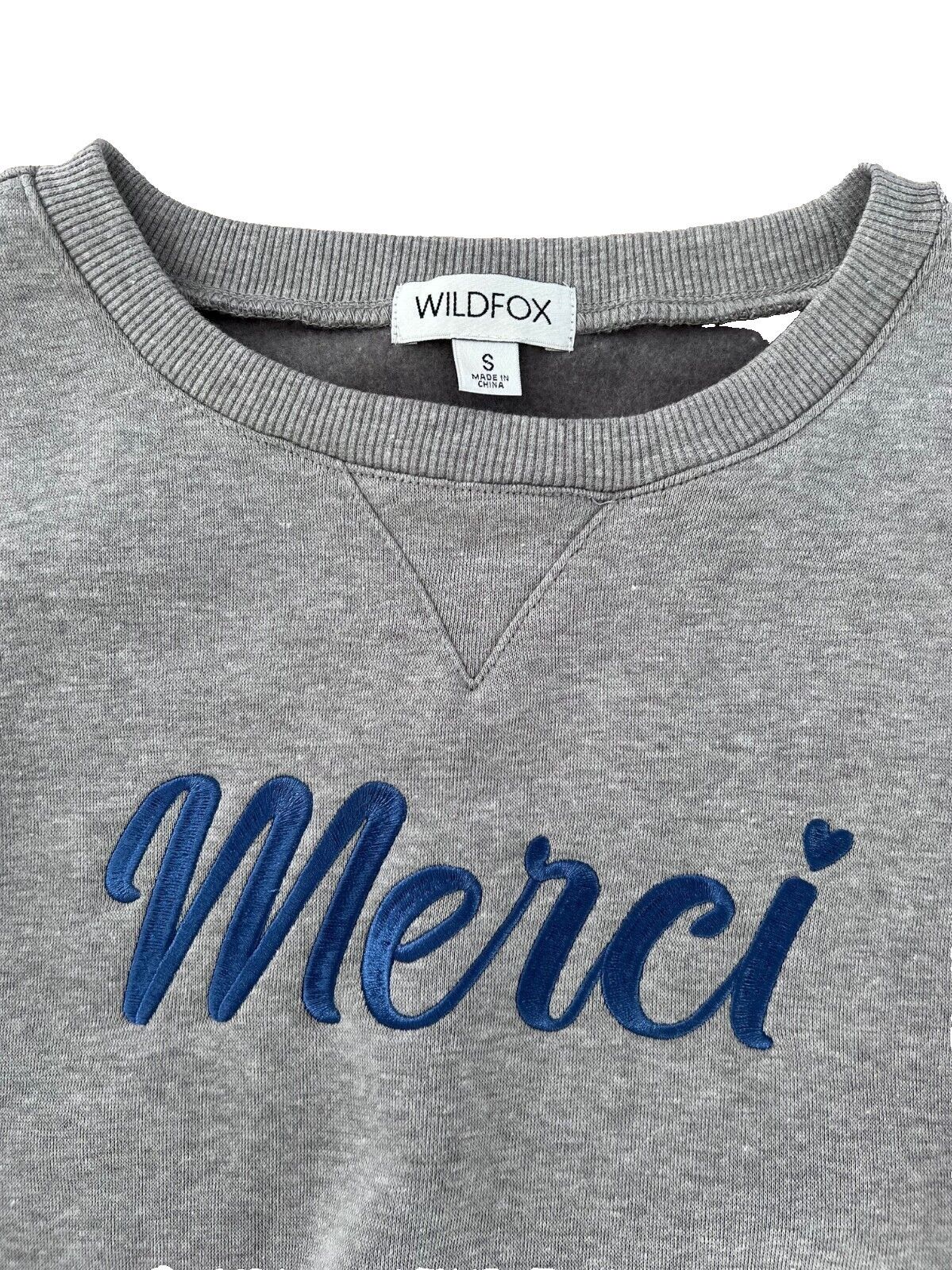 Wildfox Wildfox Merci Cody Sweatshirt Heathered Grey ( S ) Size S / US 4 / IT 40 - 2 Thumbnail
