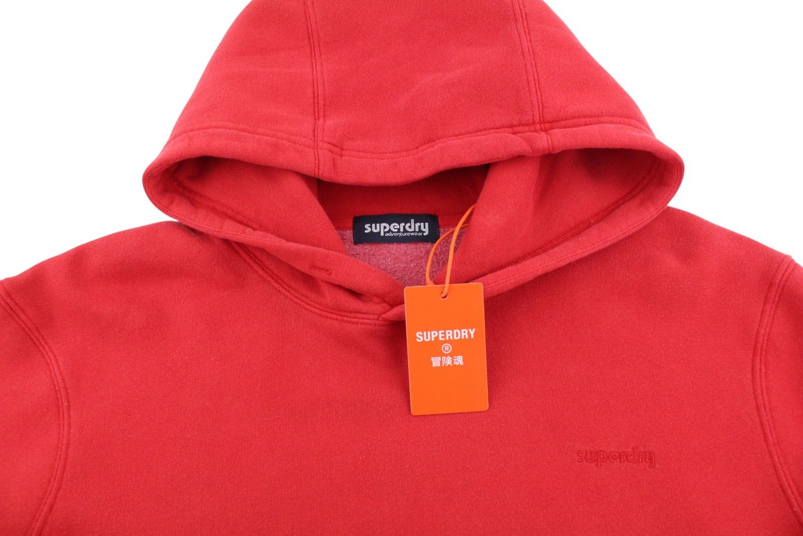 Superdry VINTAGE WASHED M Red Logo Kangaroo Hoodie 87132 Size US M / EU 48-50 / 2 - 4 Thumbnail