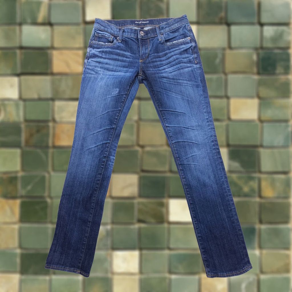 Vintage Driftwood Jeans Size 27 Dark Wash Slim Straight 30" Inseam Blue Denim Women Size 27" / US 4 / IT 40 - 1 Thumbnail