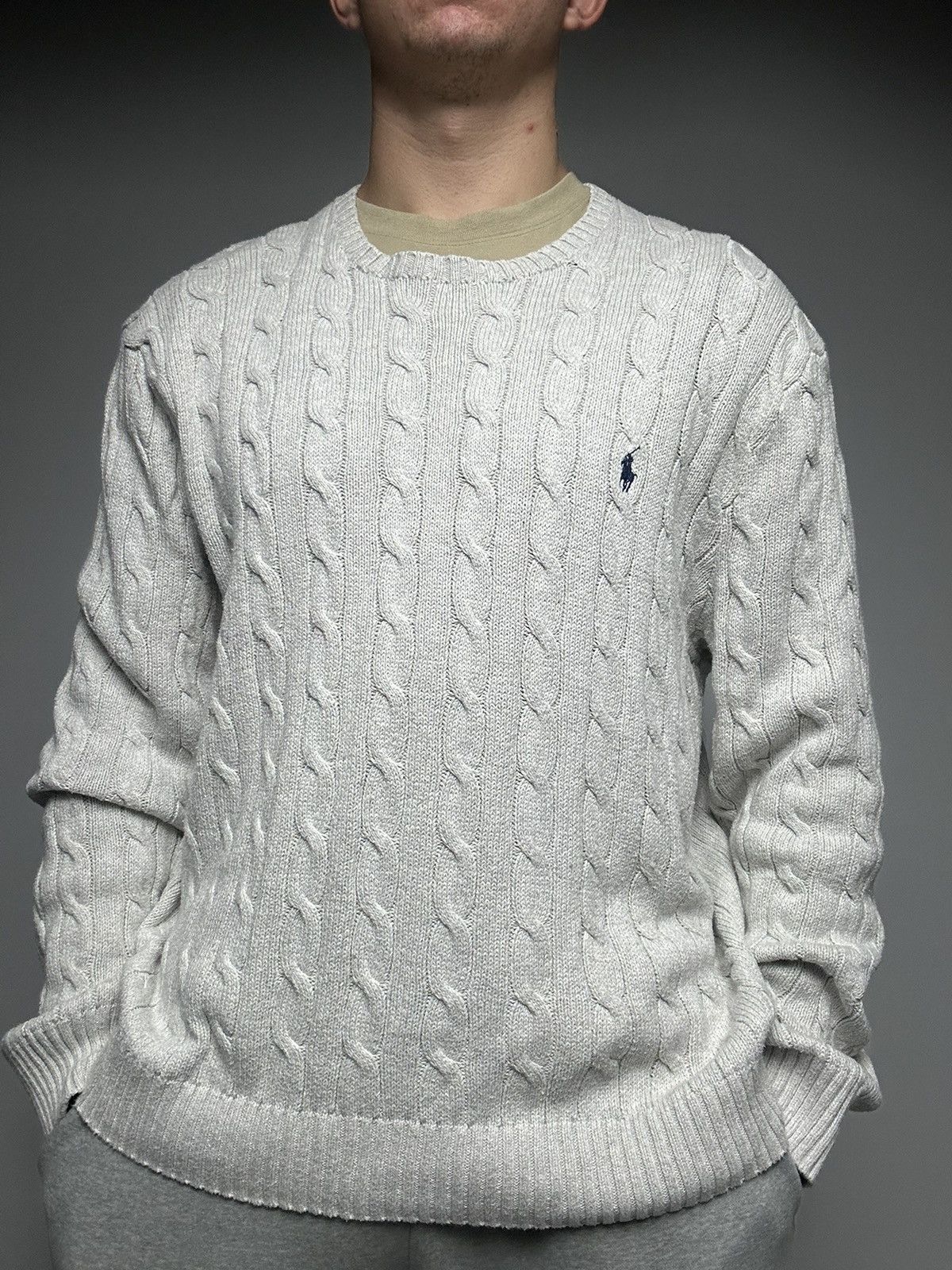 Polo Ralph Lauren Mens Knitwear Polo Ralph Lauren Cable Sweater Oldmoney Size US XXL / EU 58 / 5 - 4 Thumbnail